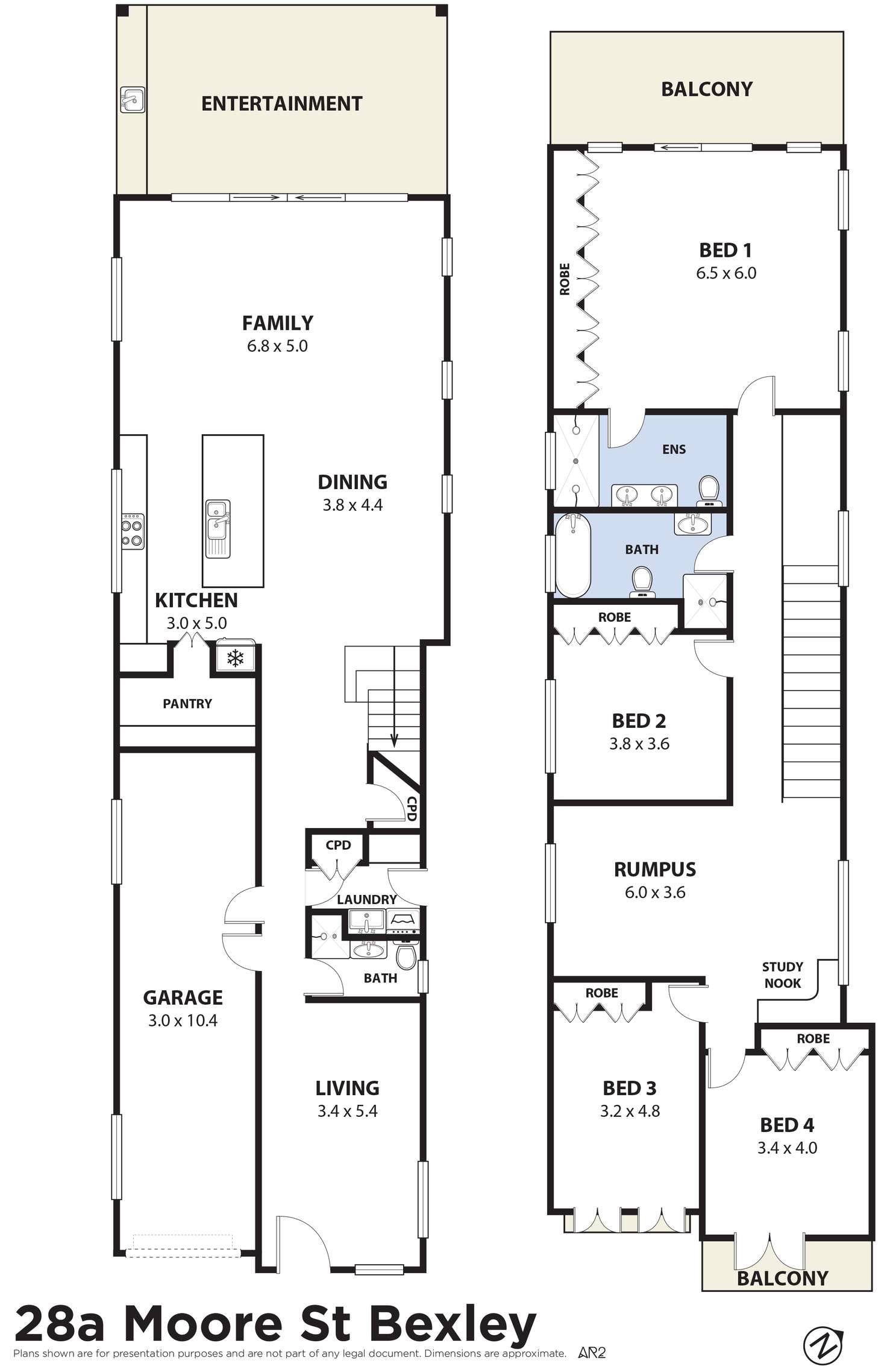 Floorplan of Homely house listing, 28a Moore Street, Bexley NSW 2207