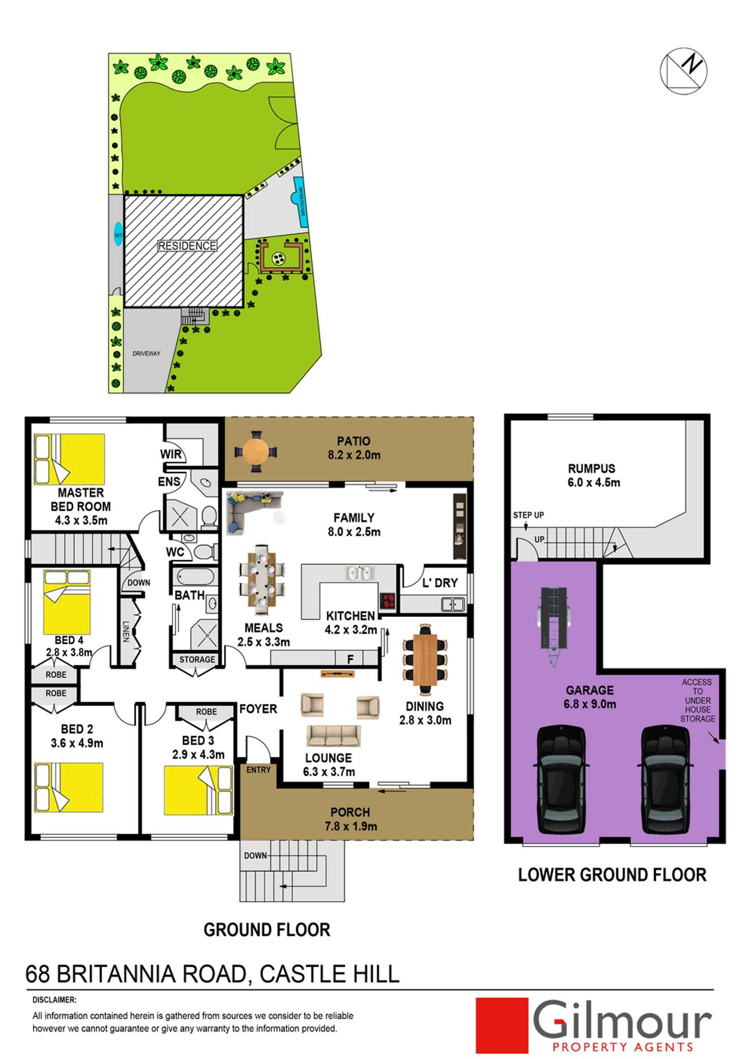 Floorplan of Homely house listing, 68 Britannia Road, Castle Hill NSW 2154