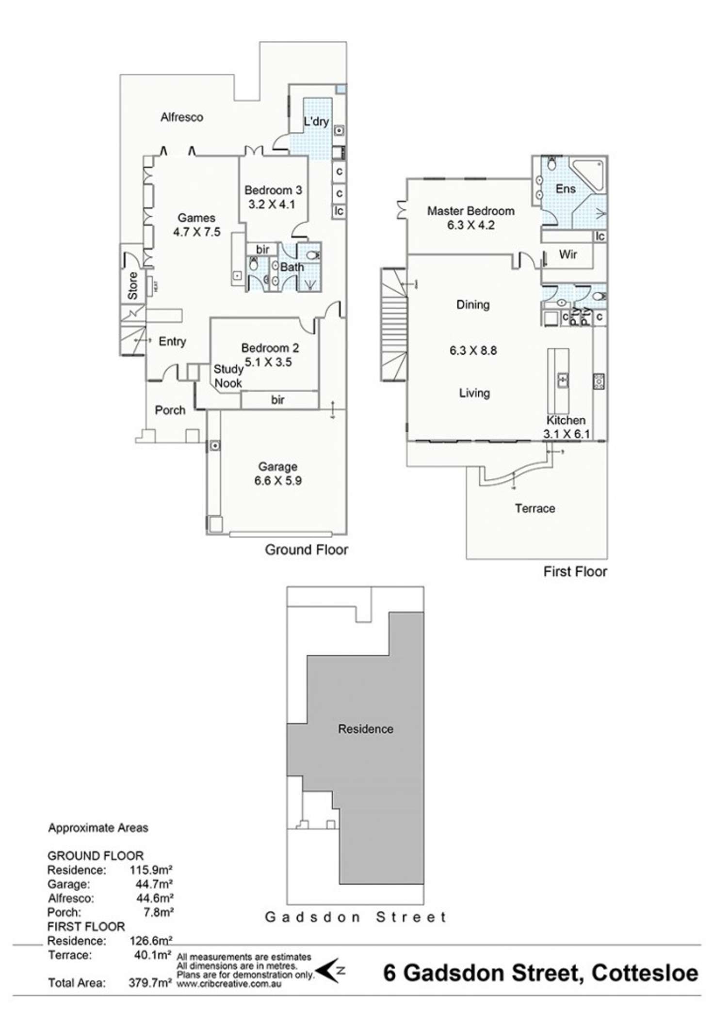 Floorplan of Homely house listing, 6 Gadsdon Street, Cottesloe WA 6011