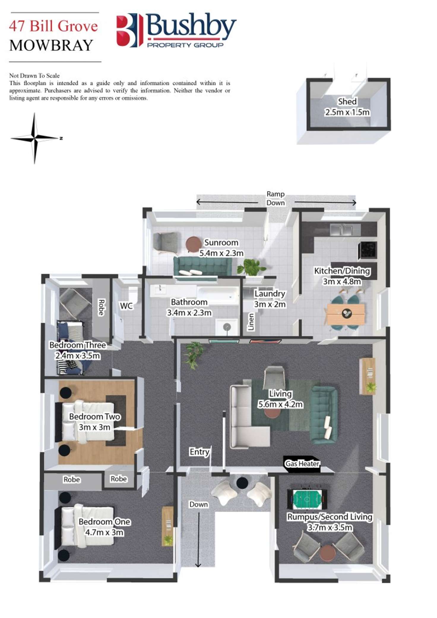 Floorplan of Homely house listing, 47 Bill Grove, Mowbray TAS 7248