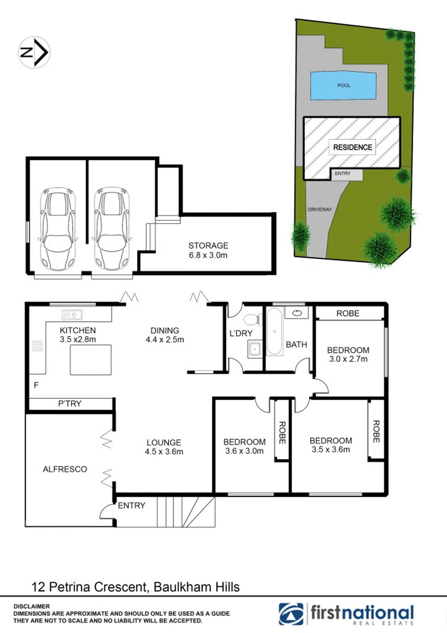 Floorplan of Homely house listing, 12 Petrina Crescent, Baulkham Hills NSW 2153