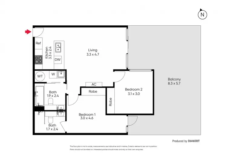 Floorplan of Homely apartment listing, 117/71 Abinger Street, Richmond VIC 3121