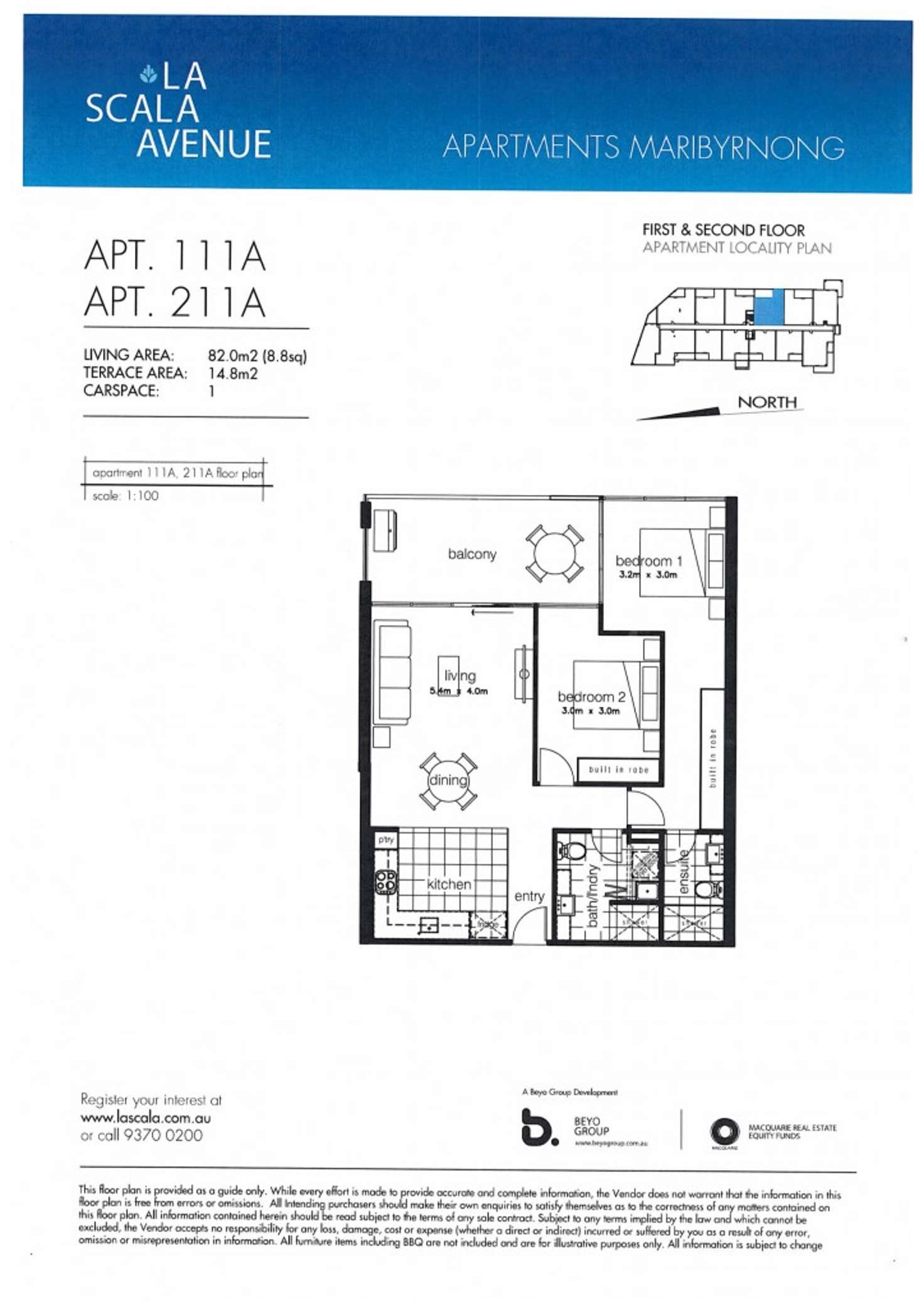 Floorplan of Homely apartment listing, 111/2 La Scala Avenue, Maribyrnong VIC 3032
