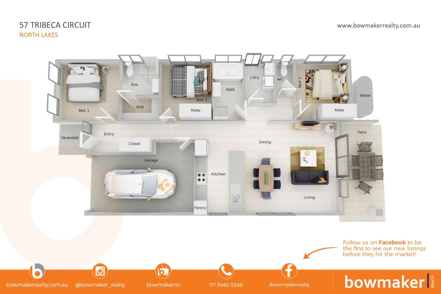 Floorplan of Homely house listing, 57 Tribeca Circuit, North Lakes QLD 4509