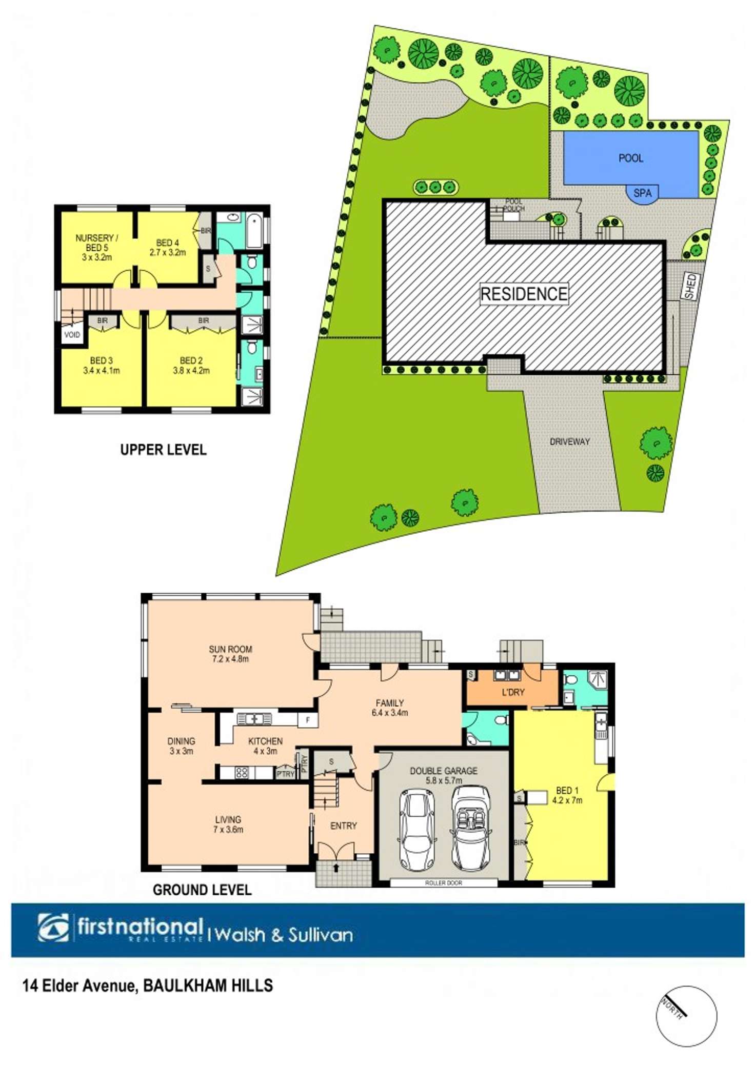 Floorplan of Homely house listing, 14 Elder Ave, Baulkham Hills NSW 2153