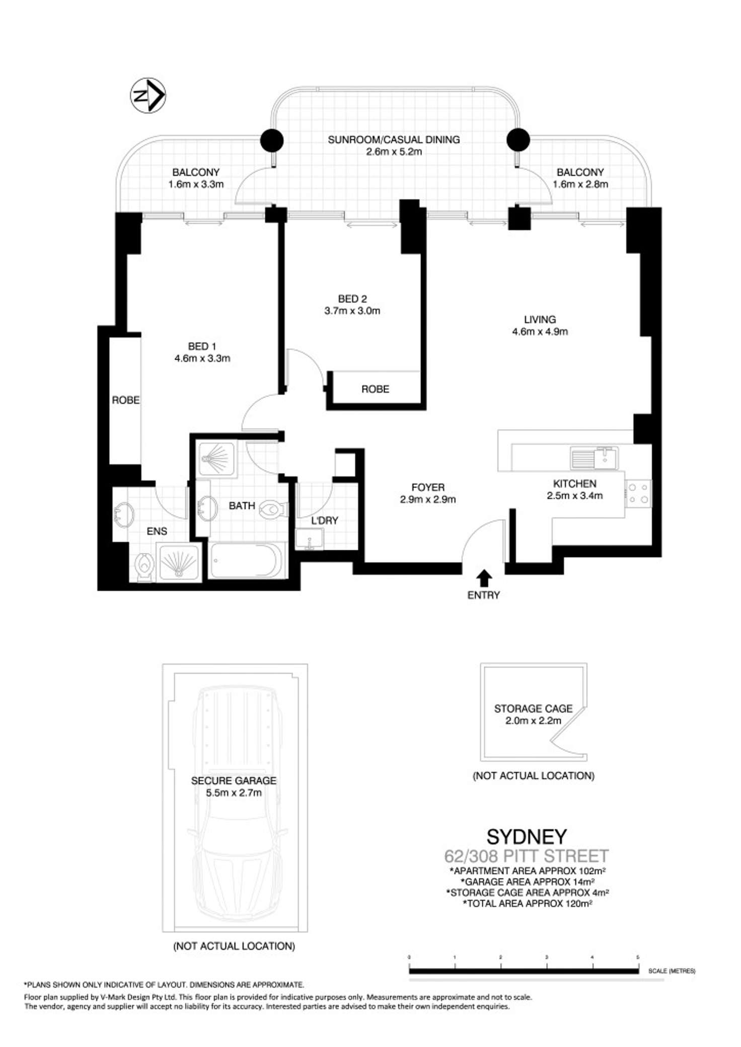 Floorplan of Homely apartment listing, 62/308 Pitt Street, Sydney NSW 2000