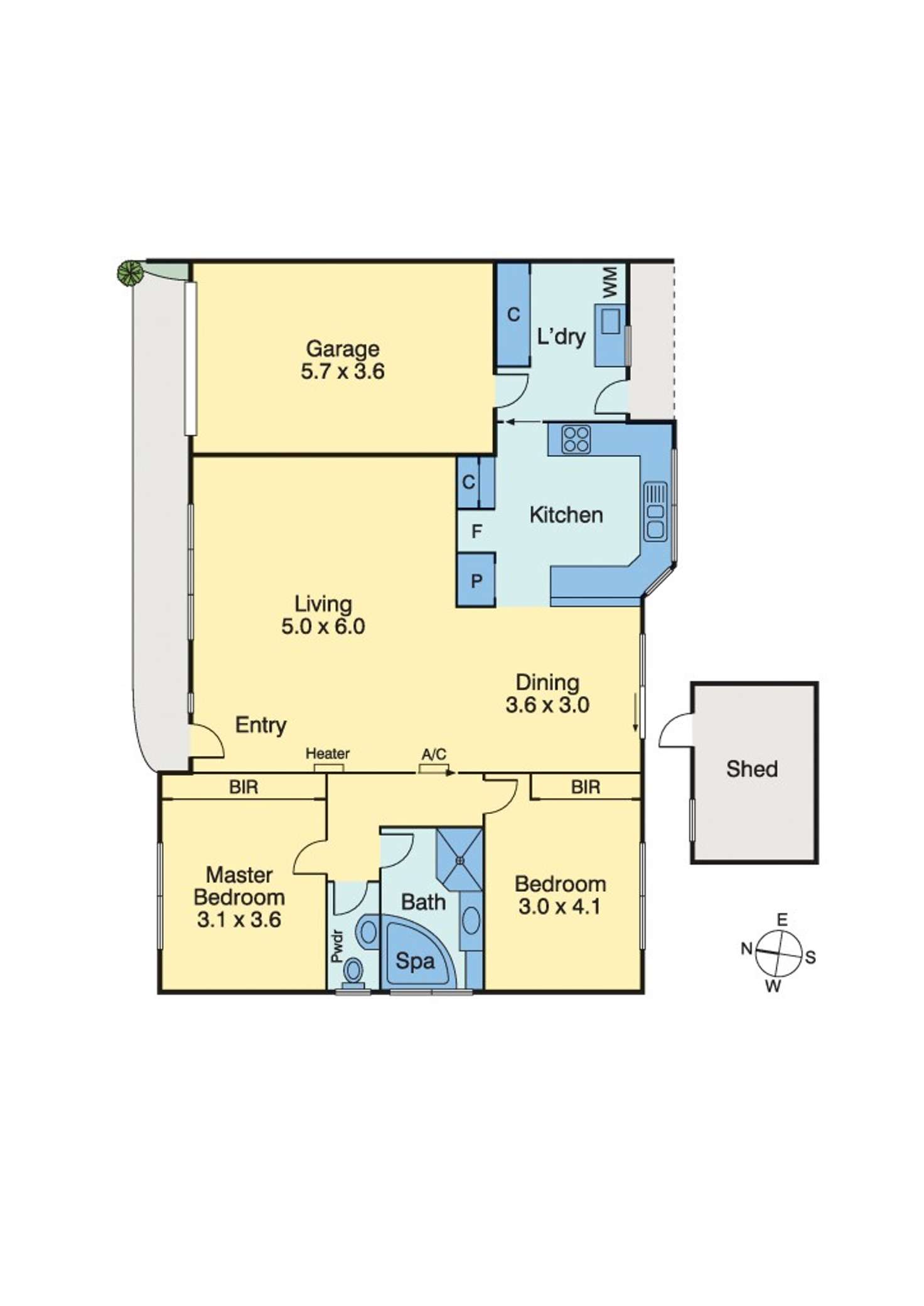 Floorplan of Homely unit listing, 1/333 Bayview Road, Rosebud VIC 3939