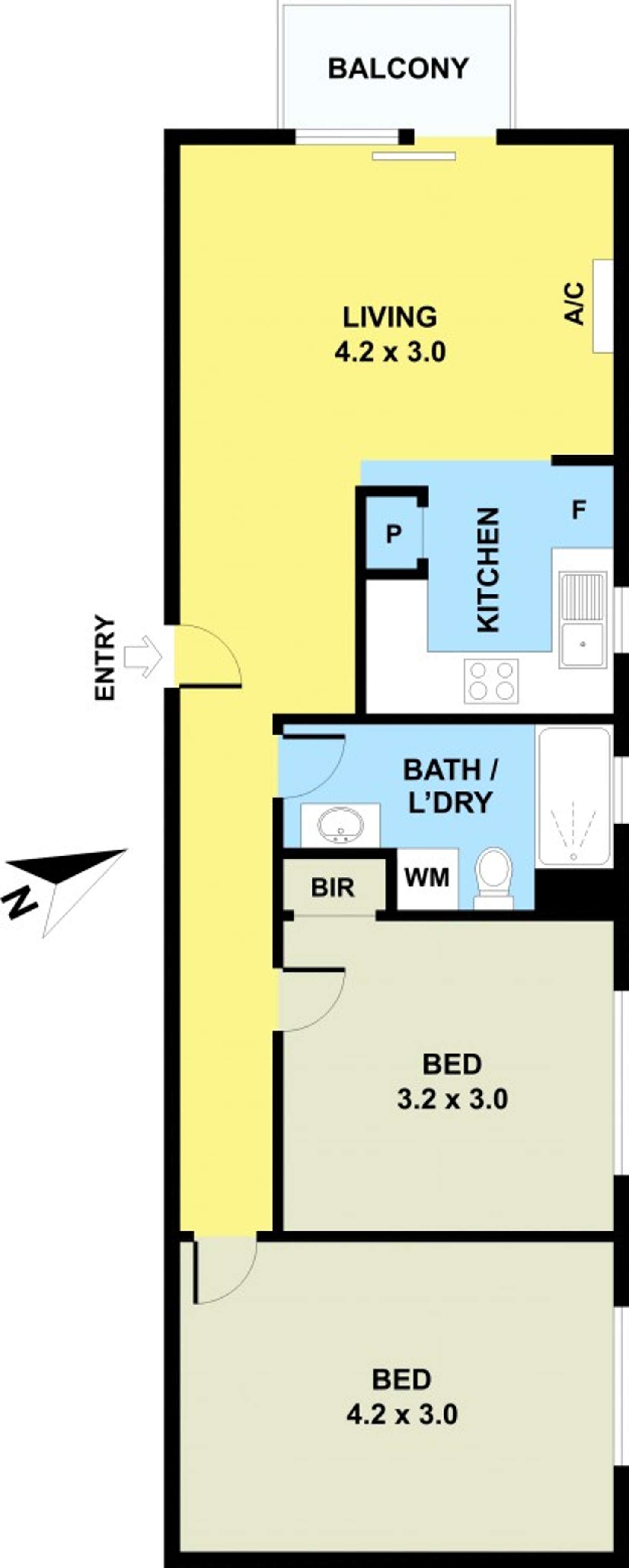 Floorplan of Homely apartment listing, 8/32 Empire Street, Footscray VIC 3011