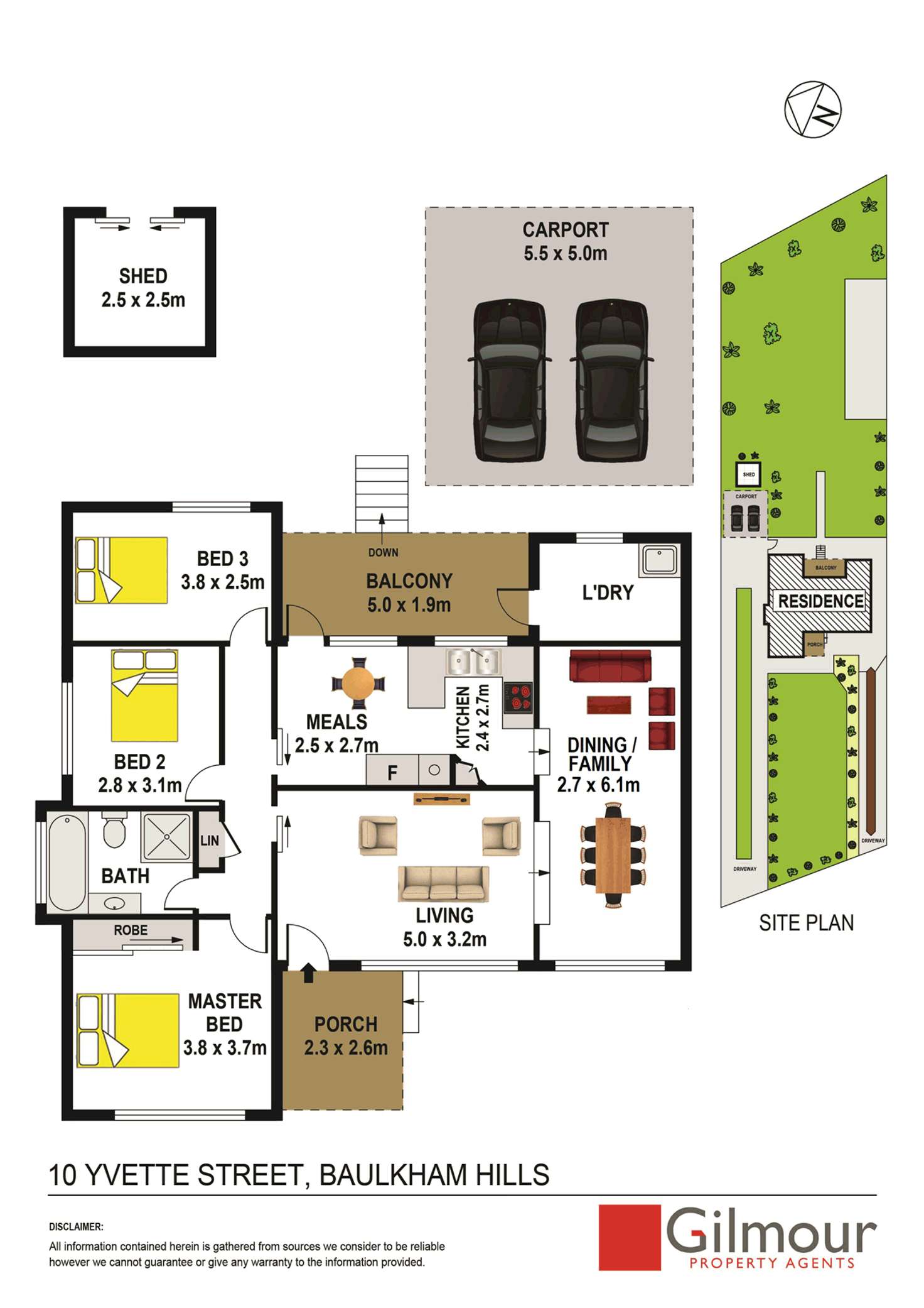 Floorplan of Homely house listing, 10 Yvette Street, Baulkham Hills NSW 2153