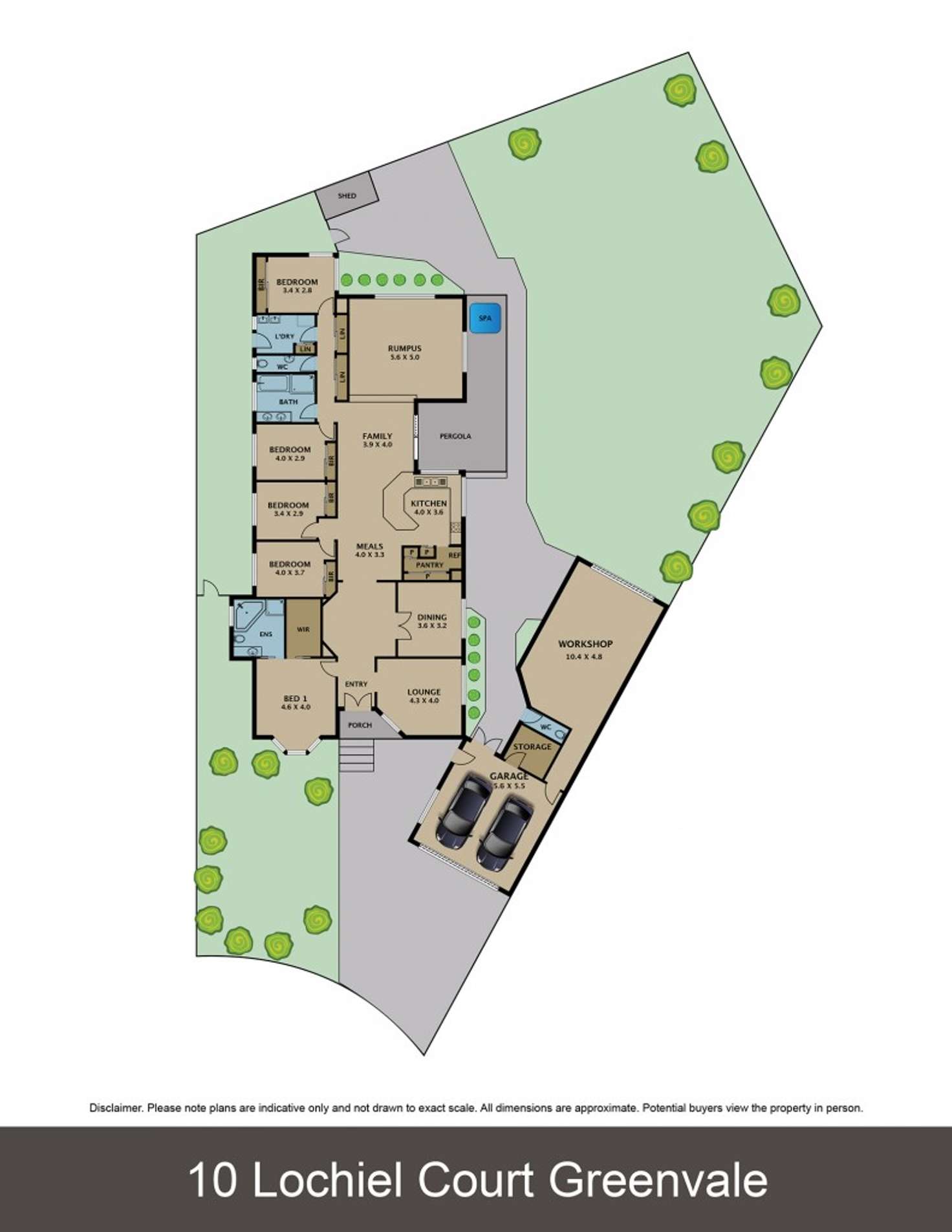 Floorplan of Homely house listing, 10 Lochiel Court, Greenvale VIC 3059
