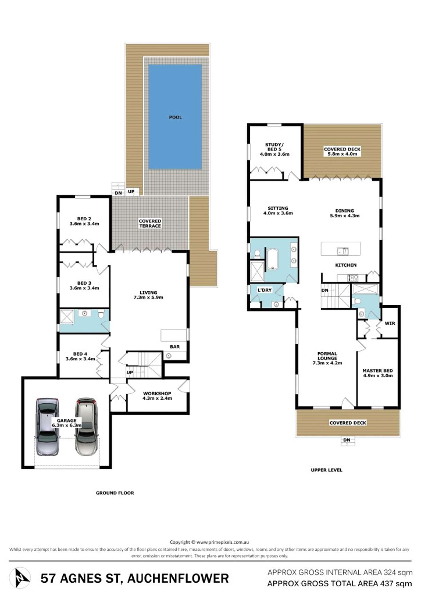 Floorplan of Homely house listing, 57 Agnes Street, Auchenflower QLD 4066