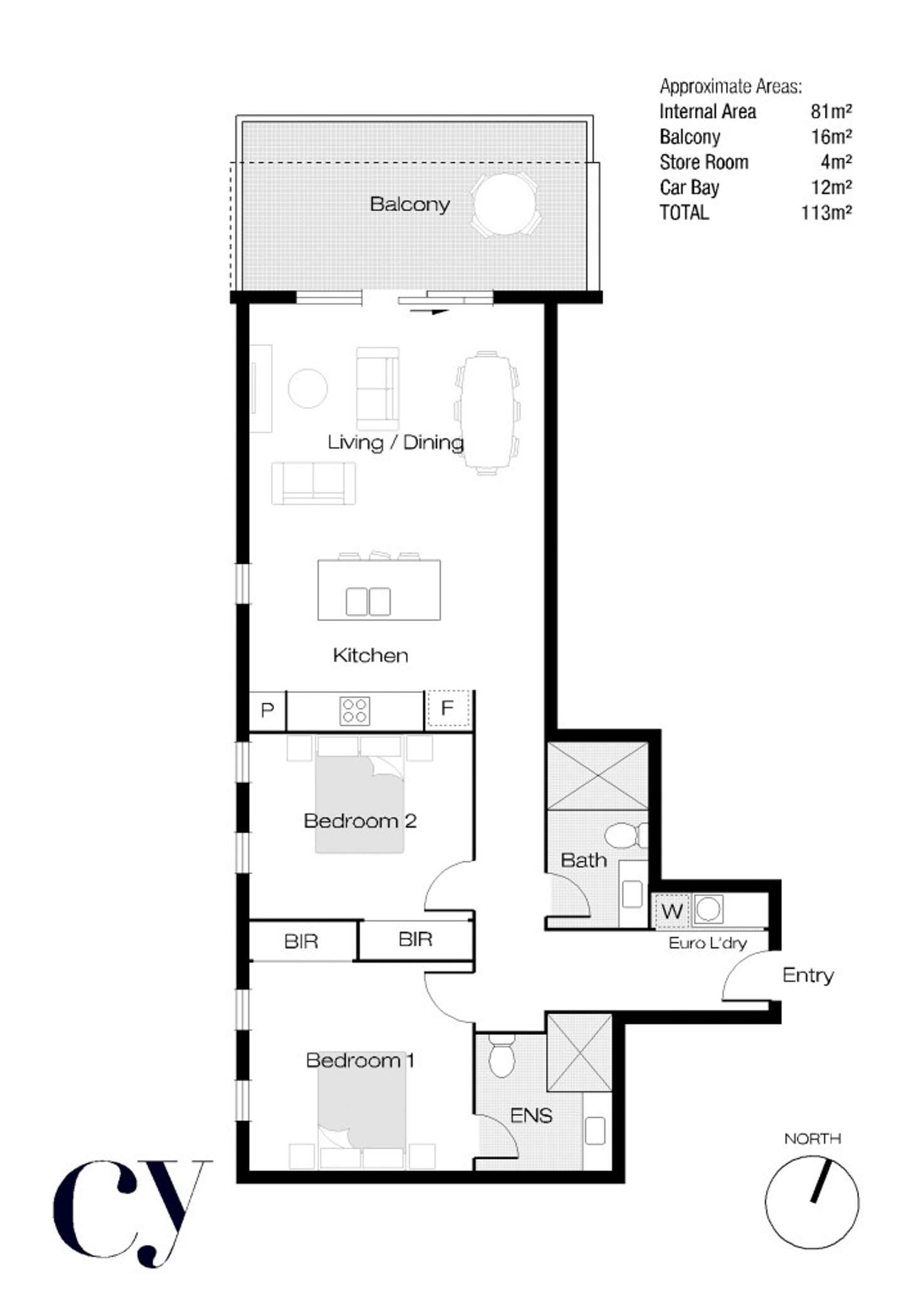 Floorplan of Homely apartment listing, 17/50 Pakenham Street, Fremantle WA 6160