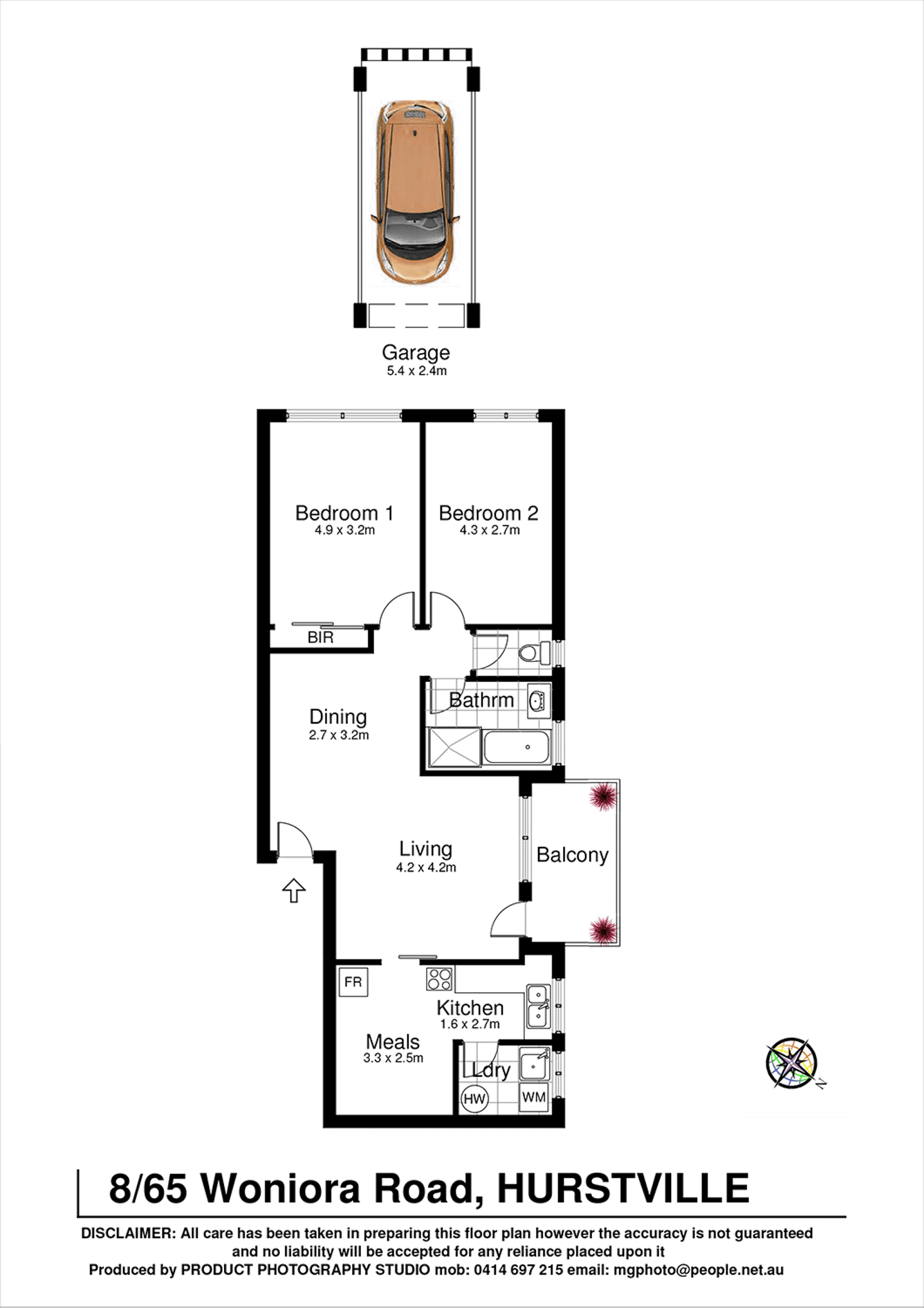 Floorplan of Homely apartment listing, 8/65 Woniora Road, Hurstville NSW 2220