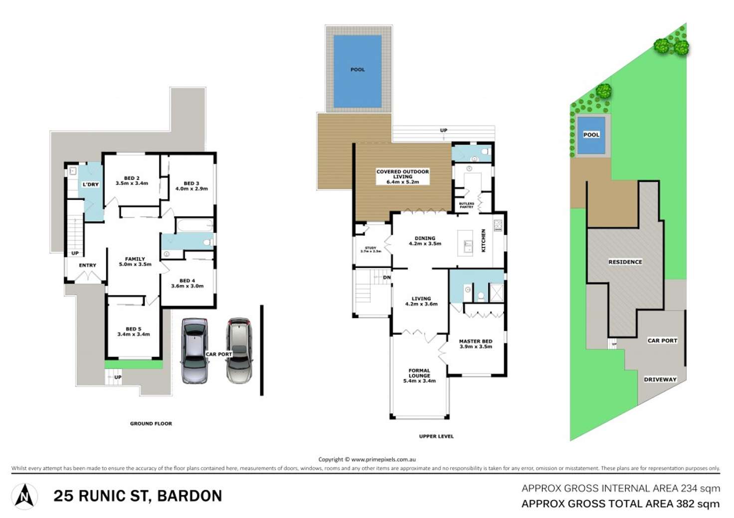 Floorplan of Homely house listing, 25 Runic Street, Bardon QLD 4065