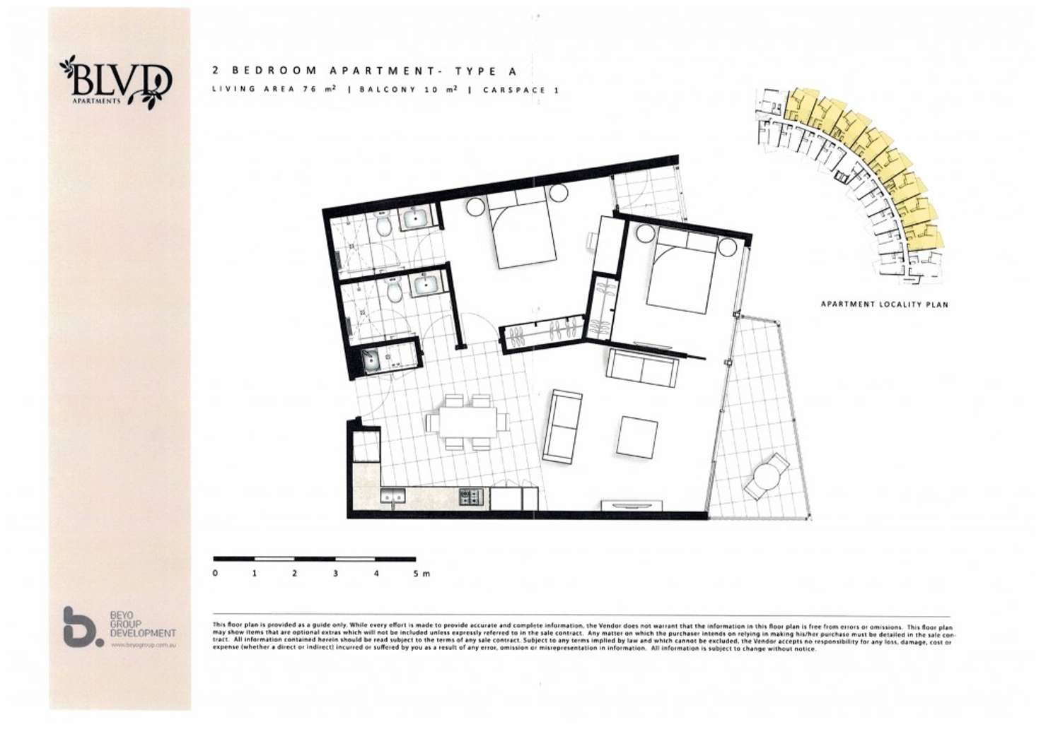 Floorplan of Homely apartment listing, 208/41-45 Edgewater Boulevard, Maribyrnong VIC 3032