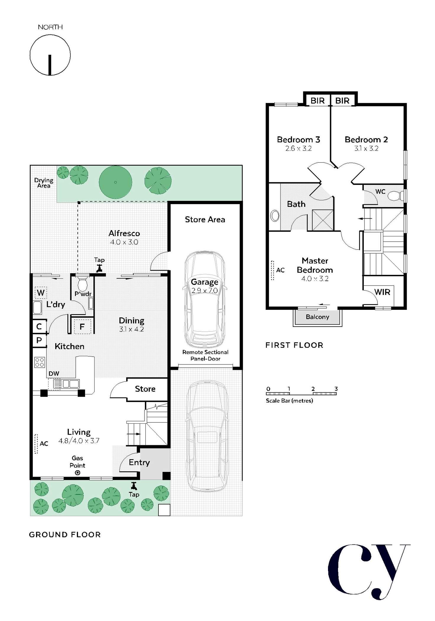 Floorplan of Homely townhouse listing, 6 Lockwood Court, Bicton WA 6157