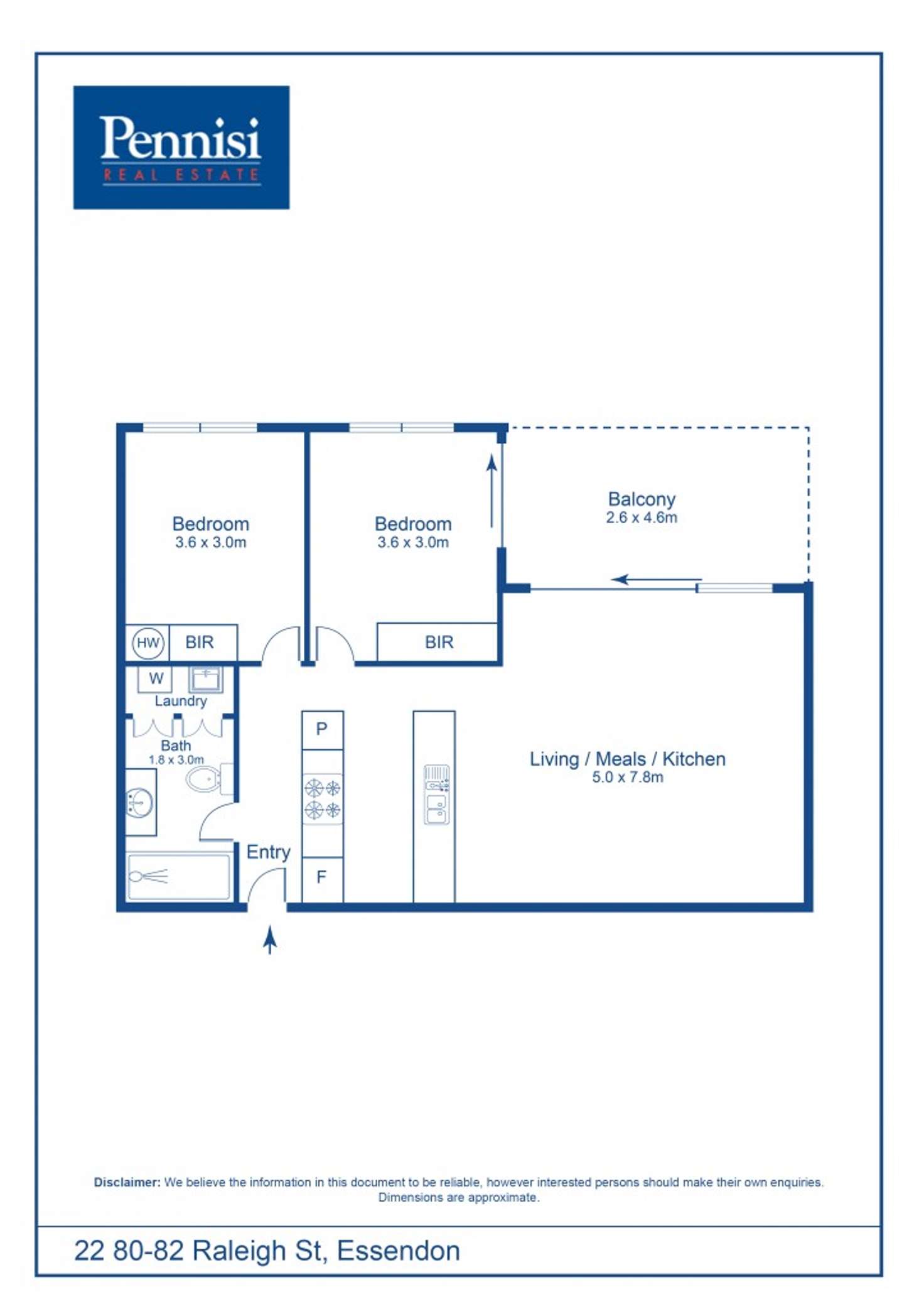 Floorplan of Homely apartment listing, 22/82 Raleigh Street, Essendon VIC 3040