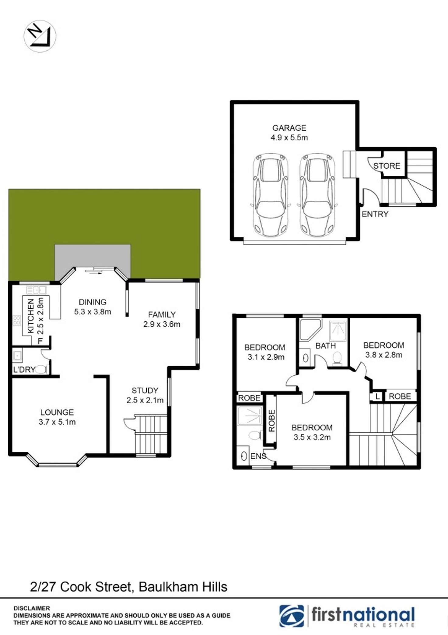 Floorplan of Homely townhouse listing, 2/27 Cook Street, Baulkham Hills NSW 2153