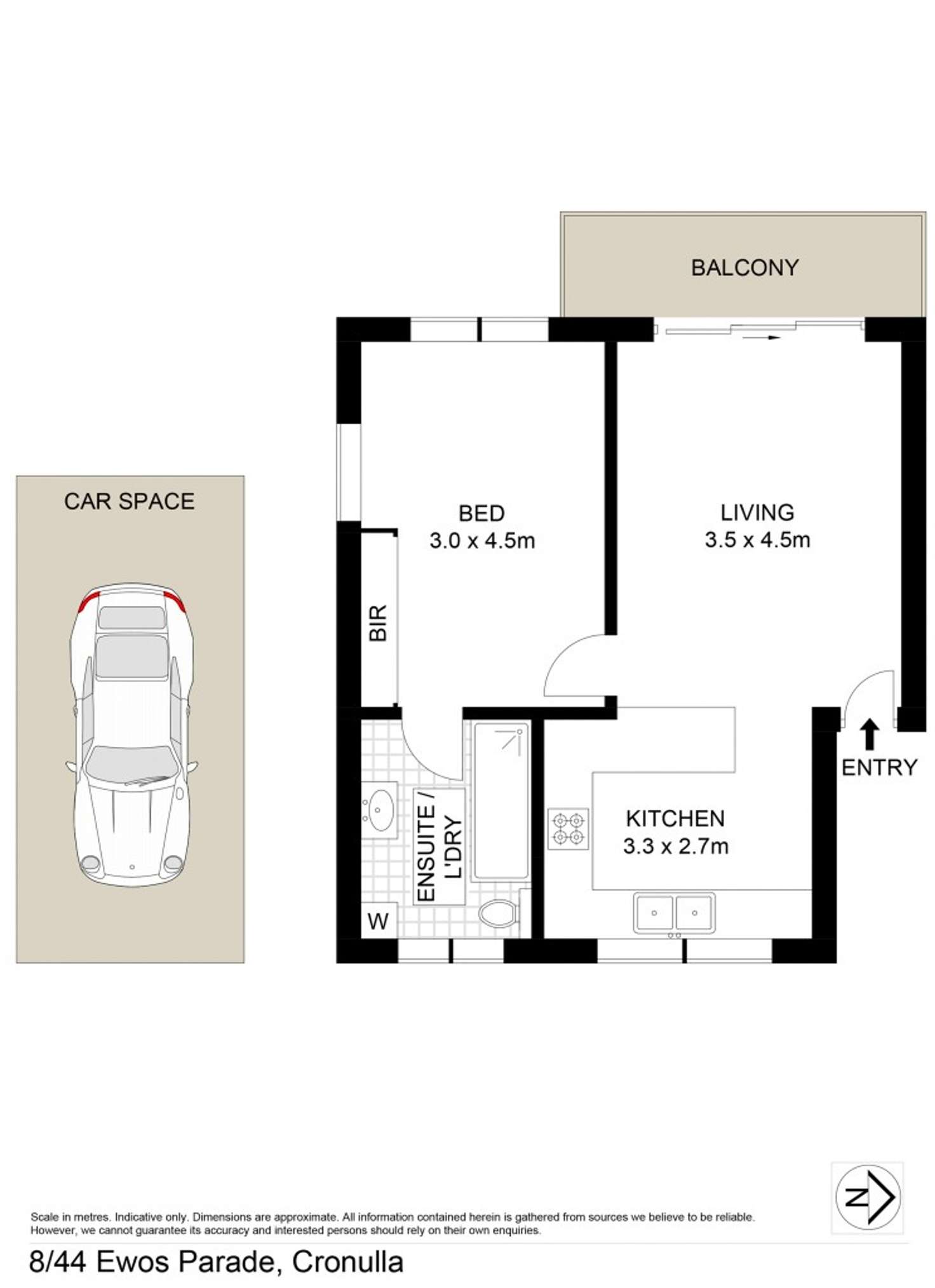 Floorplan of Homely apartment listing, 8/44 Ewos Parade, Cronulla NSW 2230