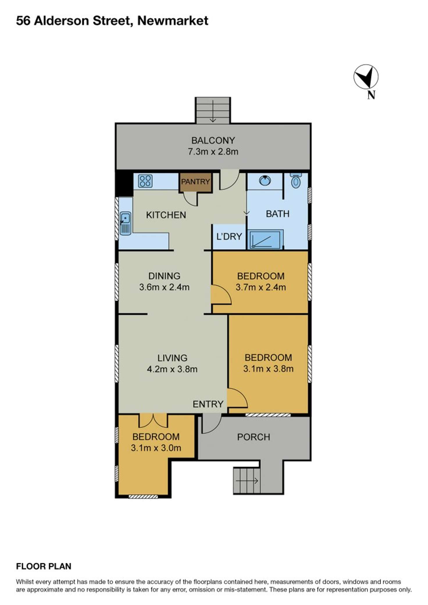 Floorplan of Homely house listing, 56 Alderson Street, Newmarket QLD 4051