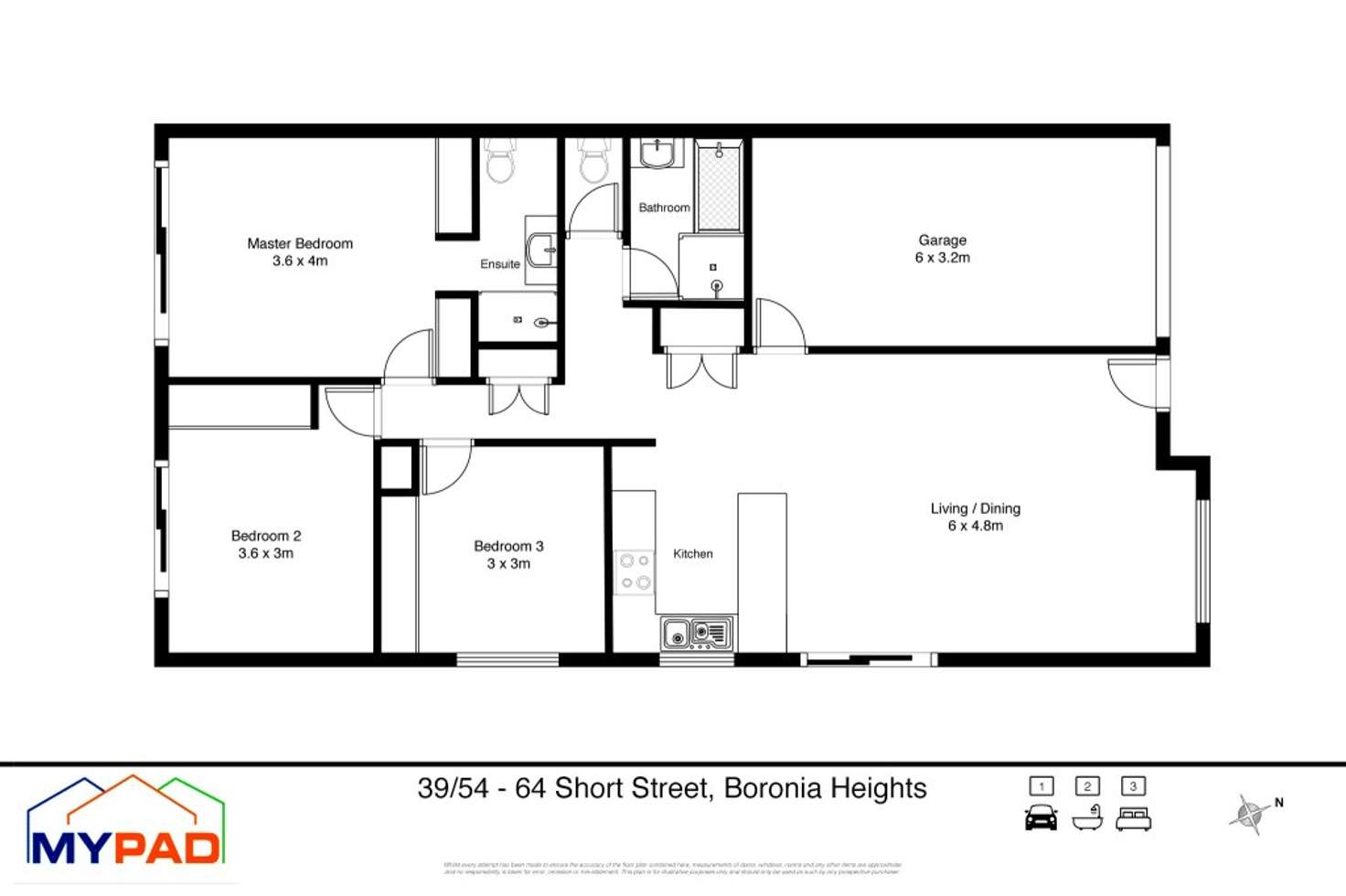 Floorplan of Homely townhouse listing, 39/54-64 Short Street, Boronia Heights QLD 4124