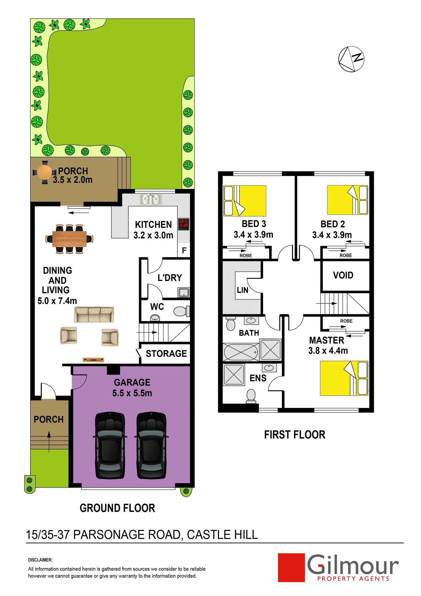Floorplan of Homely townhouse listing, 15/35 Parsonage Road, Castle Hill NSW 2154