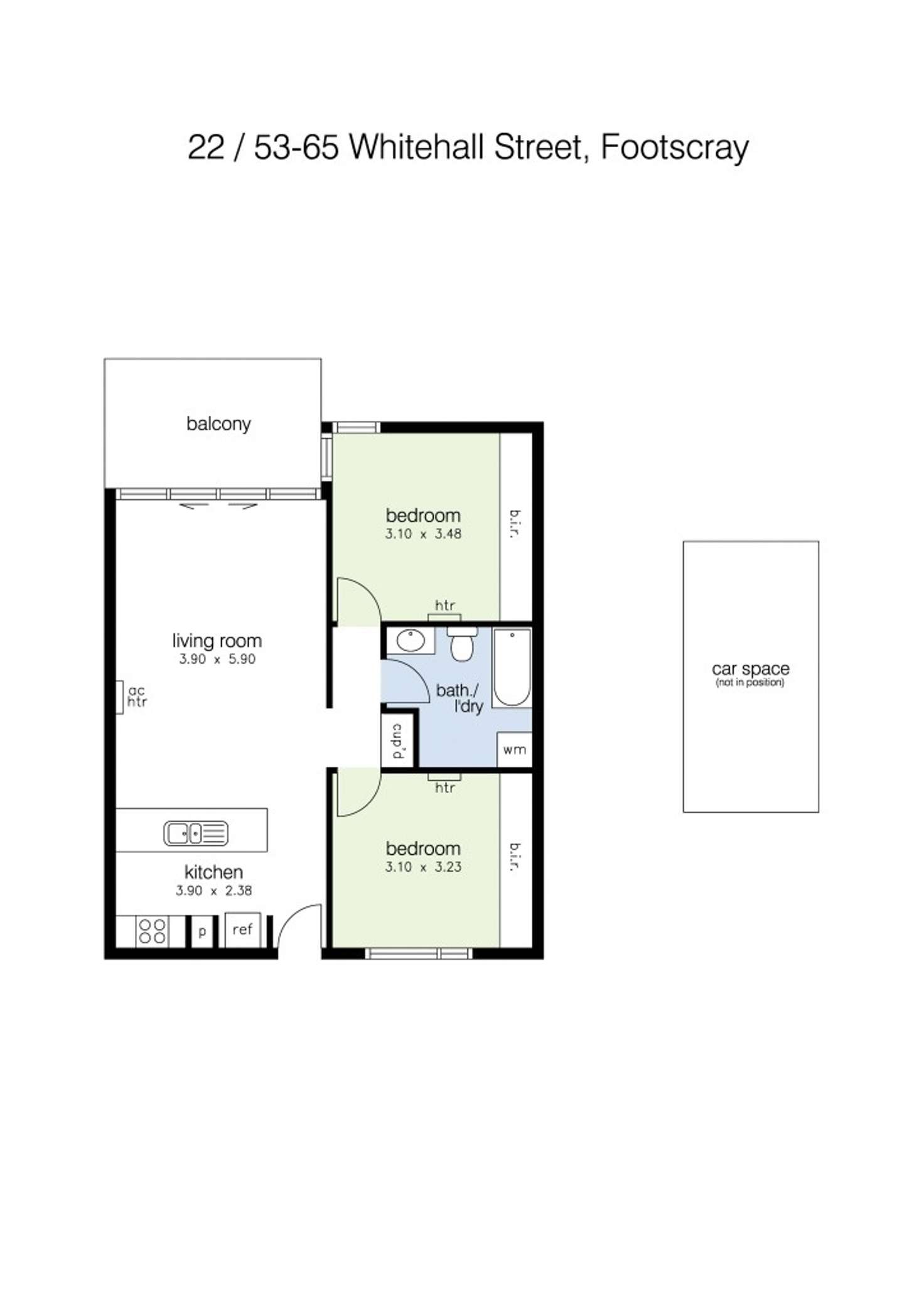 Floorplan of Homely apartment listing, 22/53 Whitehall Street, Footscray VIC 3011