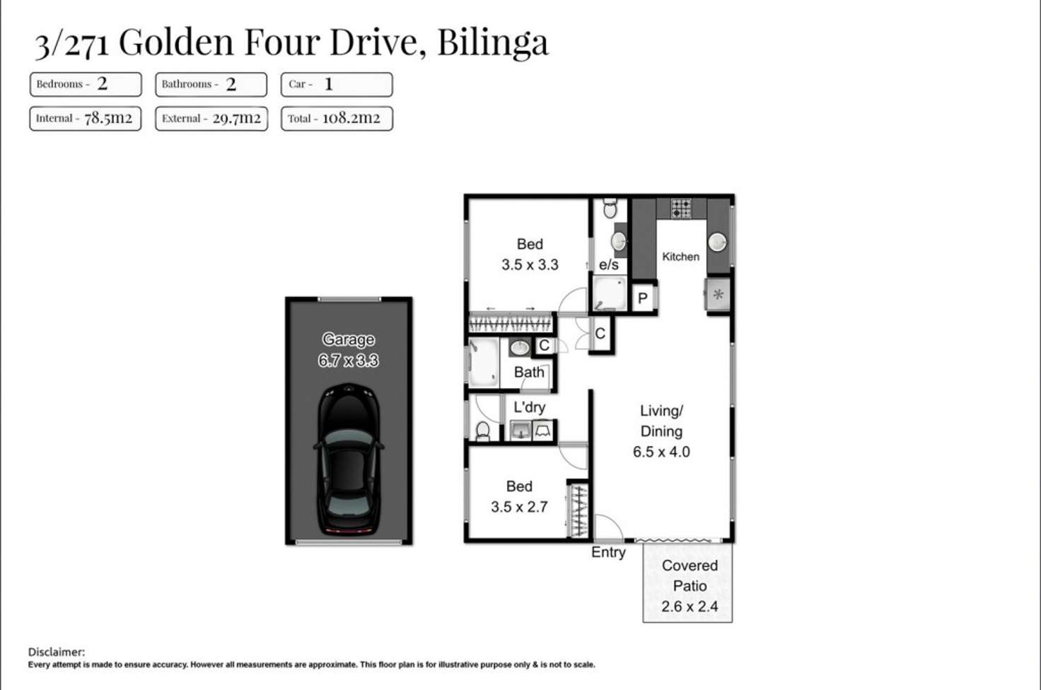 Floorplan of Homely unit listing, 3/271 Golden Four Drive, Bilinga QLD 4225