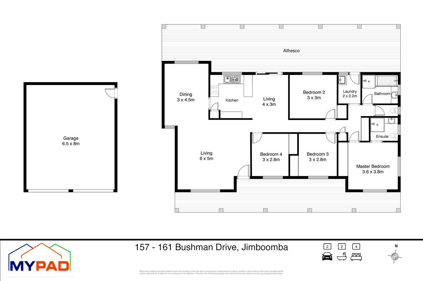 Floorplan of Homely house listing, 157-161 Bushman Drive, Jimboomba QLD 4280
