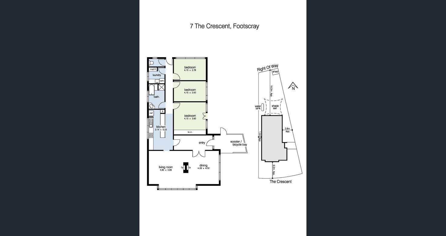 Floorplan of Homely house listing, 7 The Crescent, Footscray VIC 3011