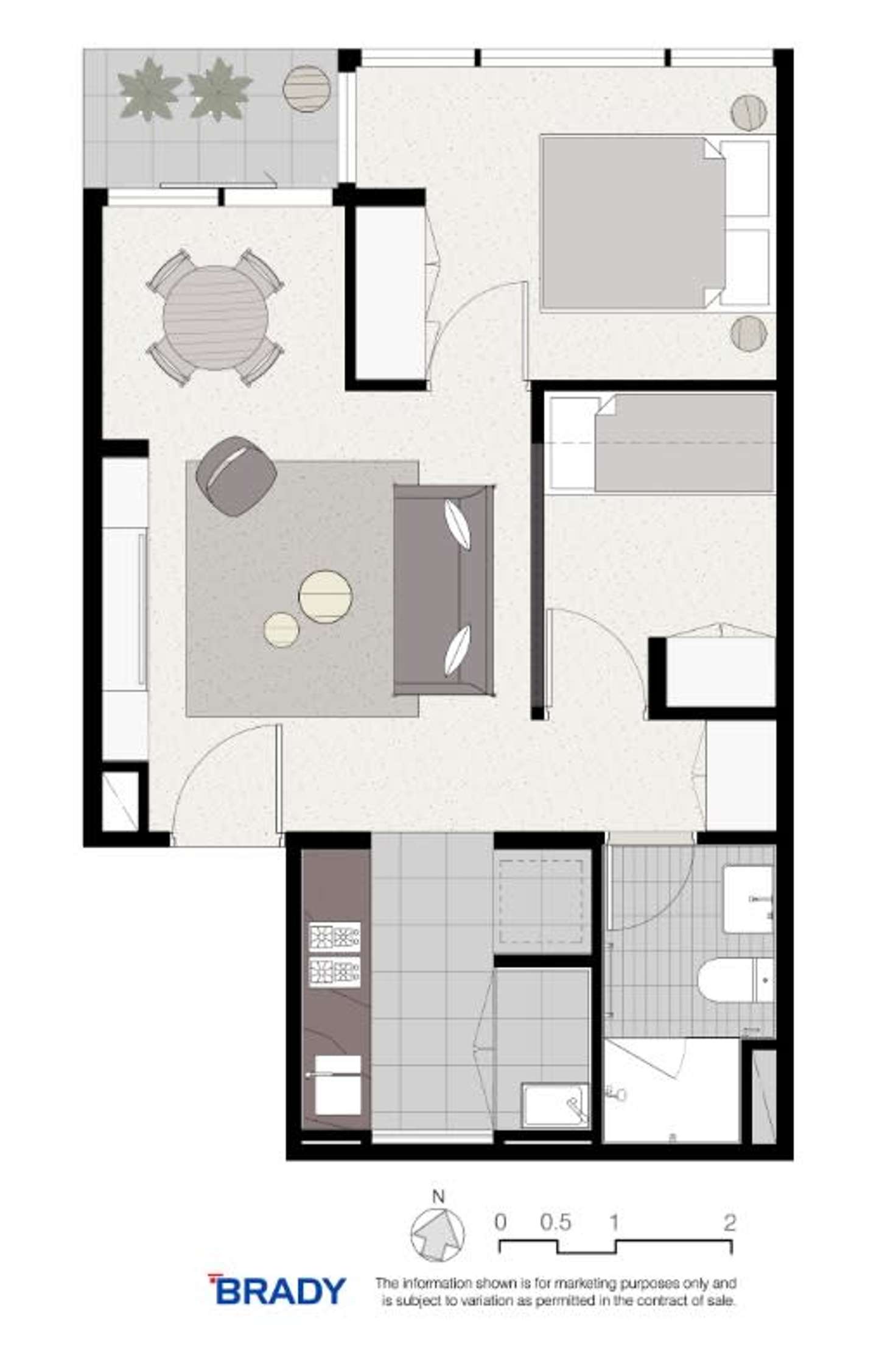 Floorplan of Homely apartment listing, 4312/500 Elizabeth Street, Melbourne VIC 3000