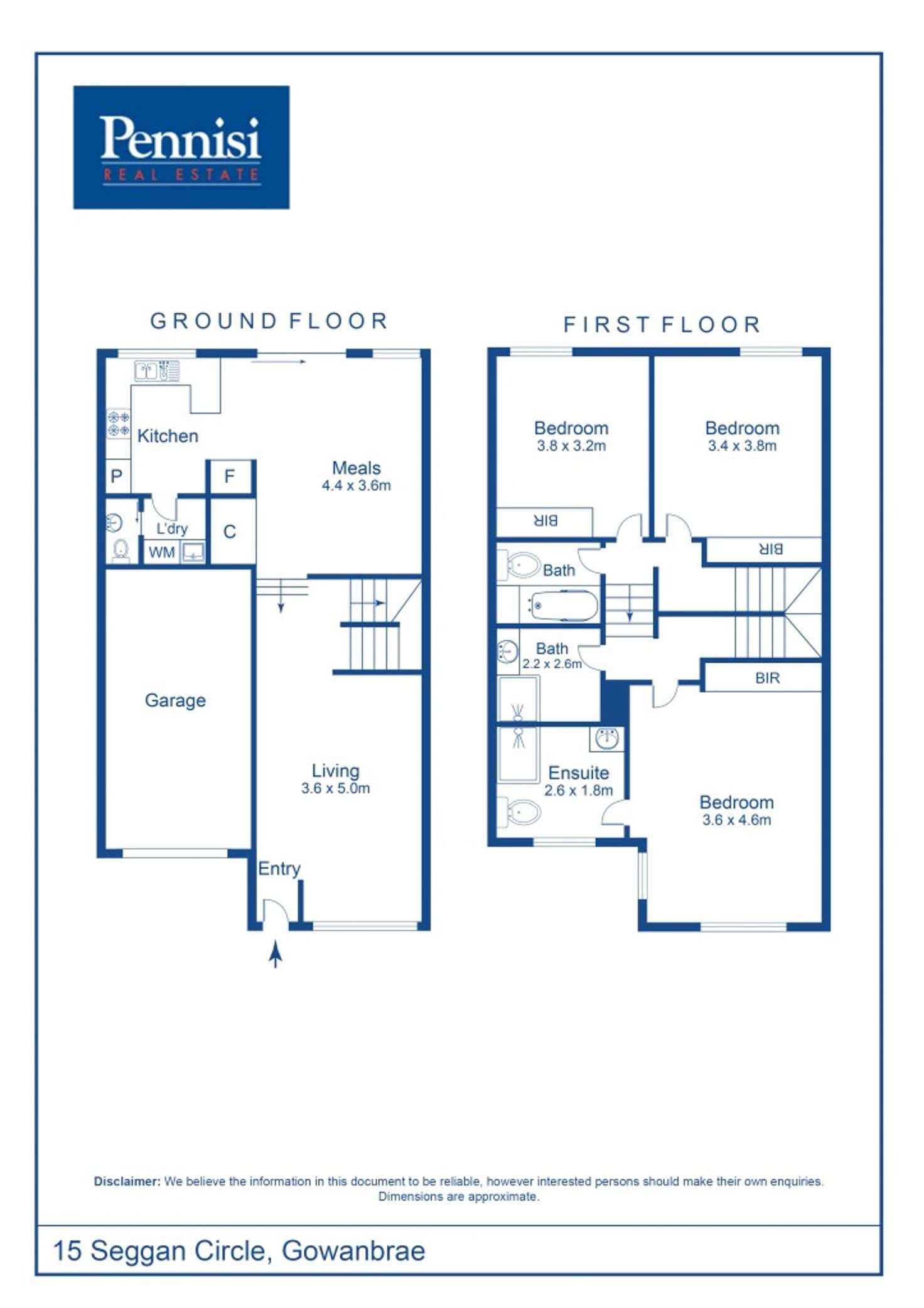 Floorplan of Homely townhouse listing, 15 Seggan Circle, Gowanbrae VIC 3043