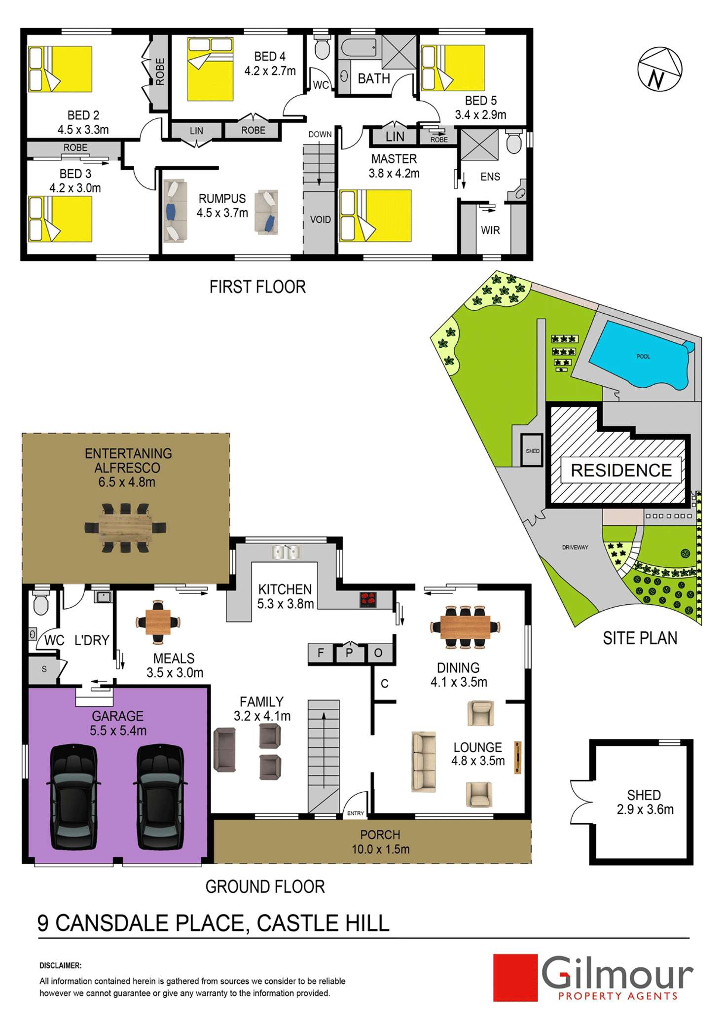 Floorplan of Homely house listing, 9 Cansdale Place, Castle Hill NSW 2154