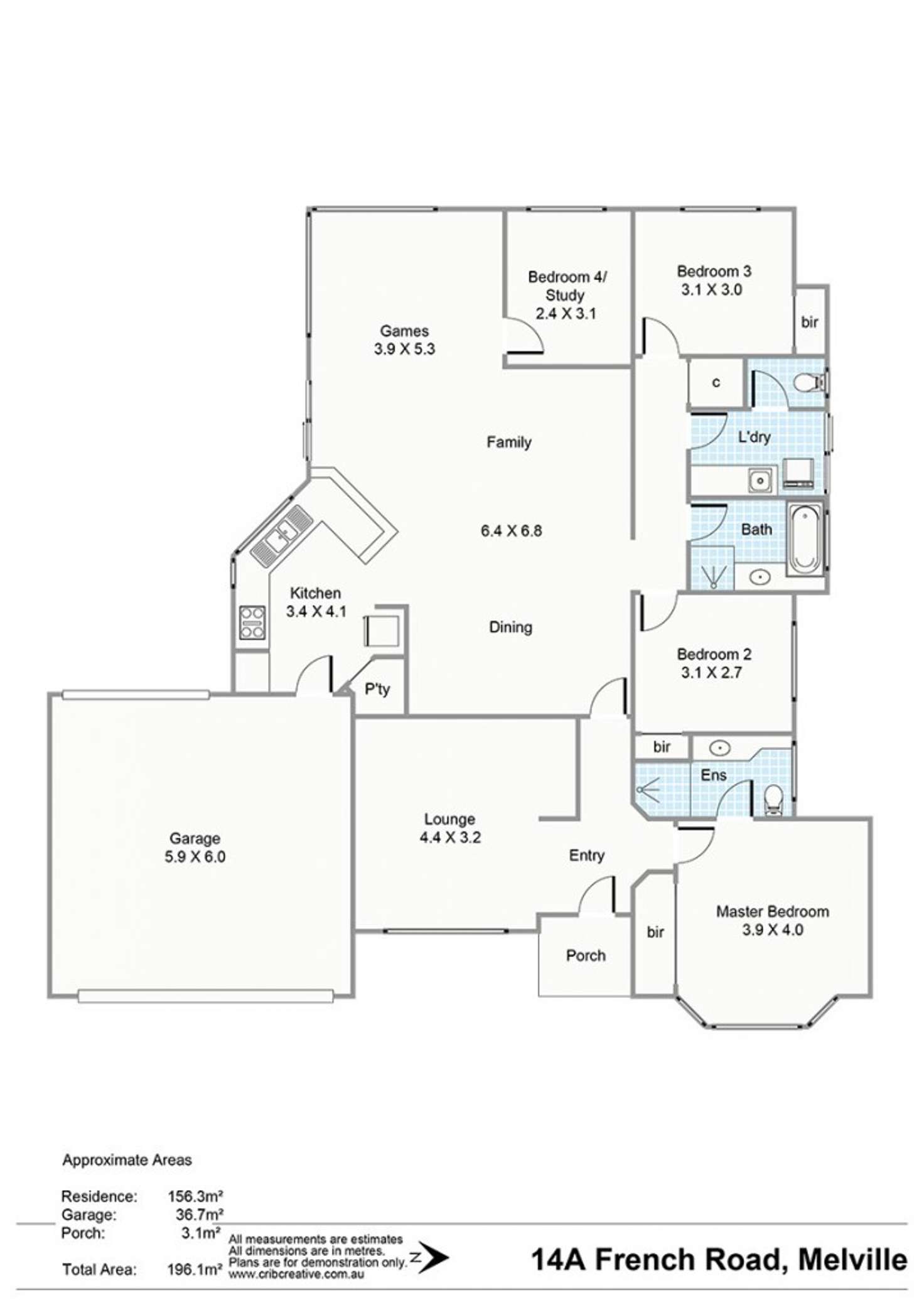 Floorplan of Homely house listing, 14a French Road, Melville WA 6156