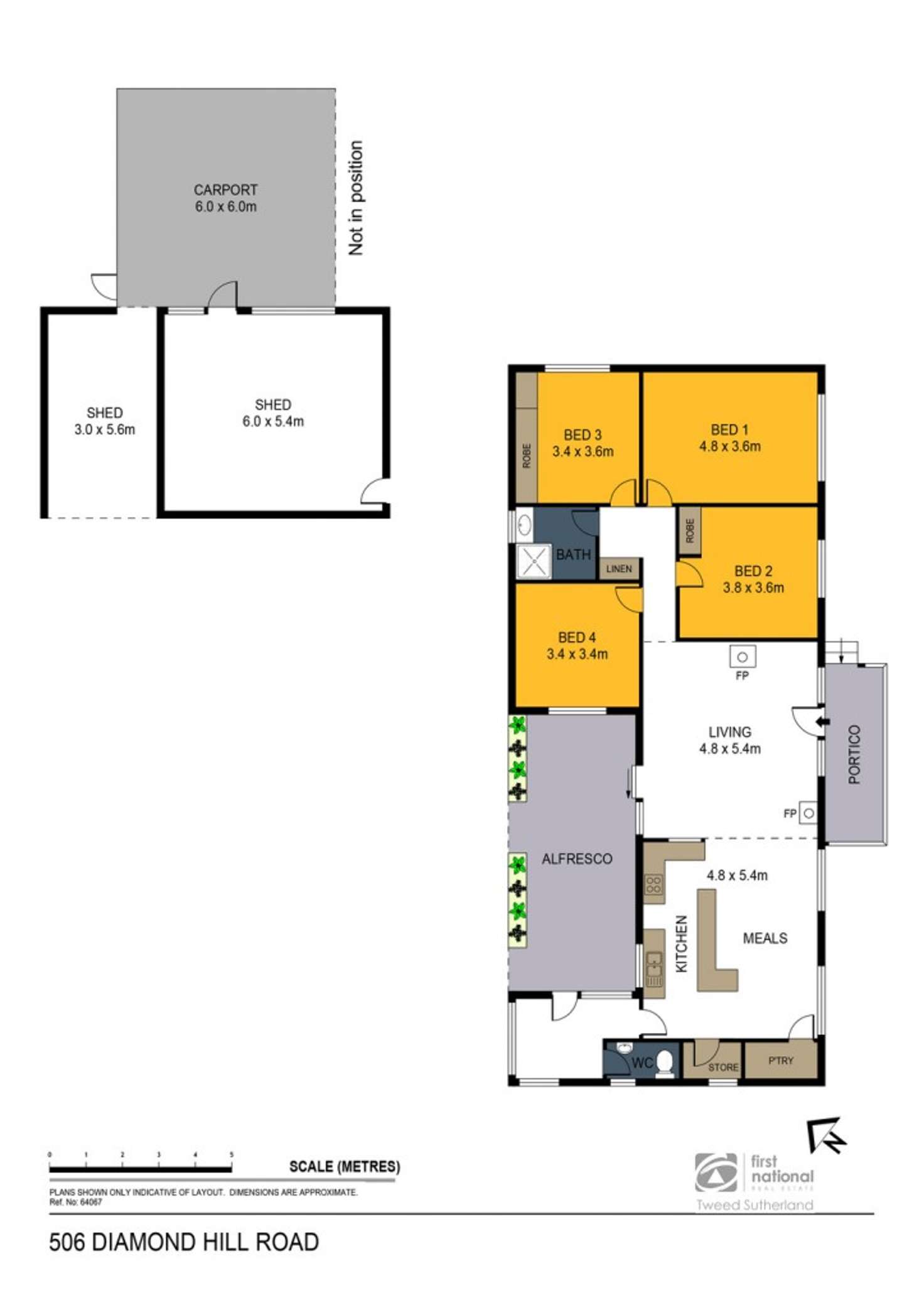 Floorplan of Homely house listing, 506 Diamond Hill Road, Mandurang VIC 3551