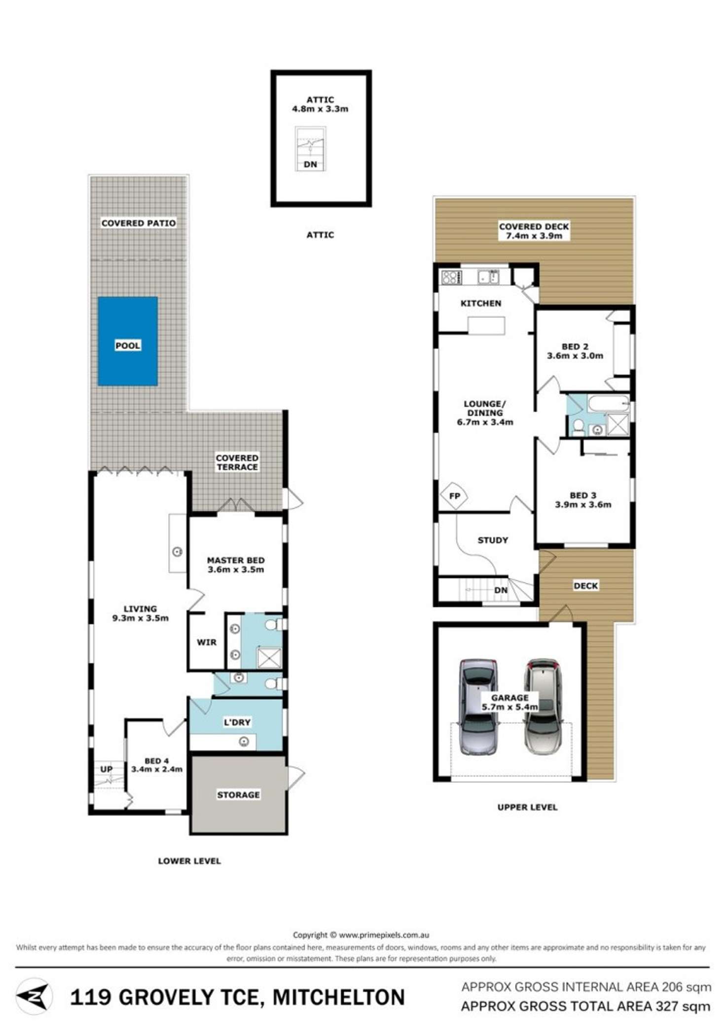 Floorplan of Homely house listing, 119 Grovely Terrace, Mitchelton QLD 4053