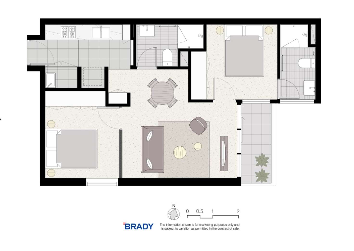 Floorplan of Homely apartment listing, 5707/500 Elizabeth Street, Melbourne VIC 3000