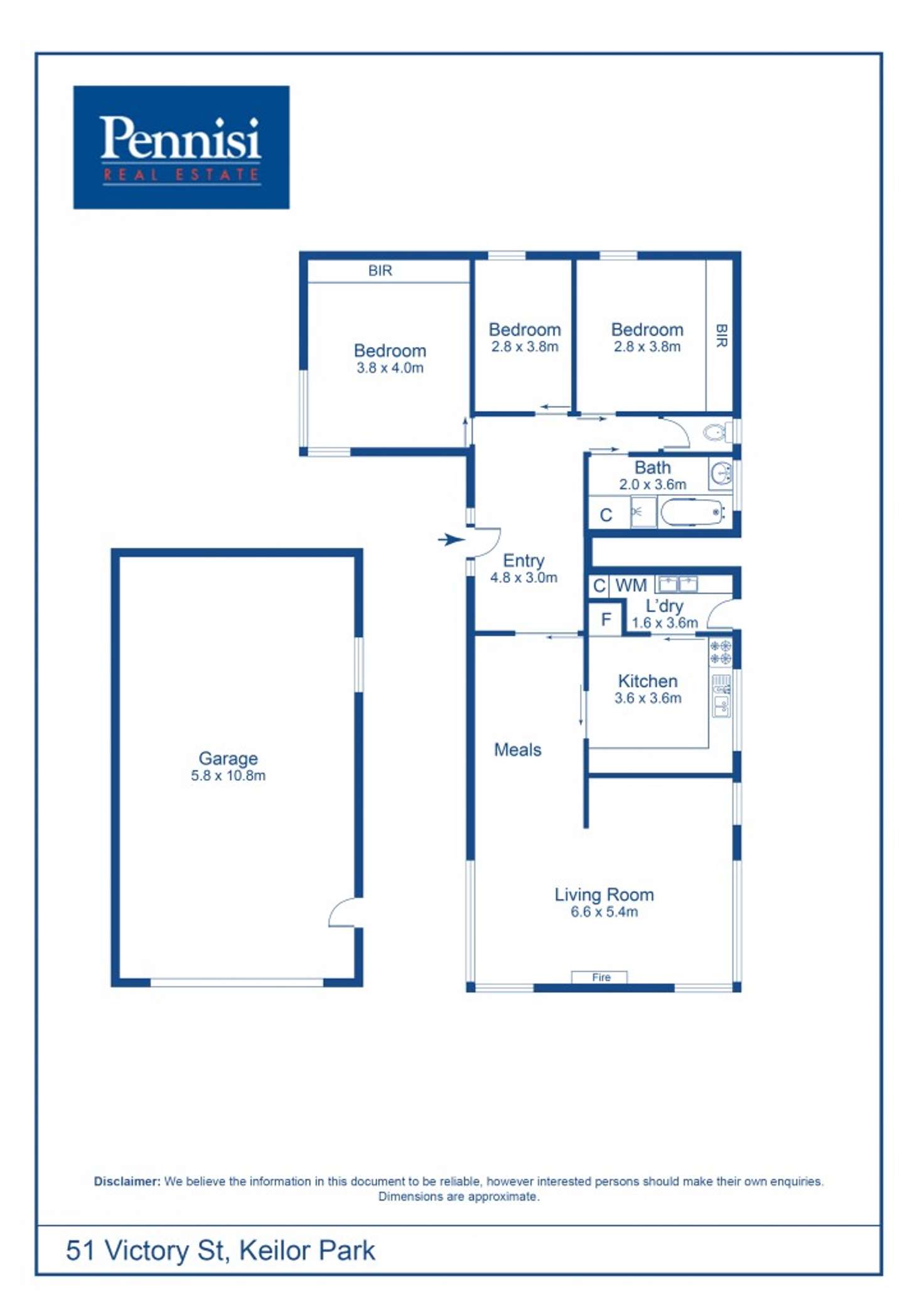 Floorplan of Homely house listing, 51 Victory Street, Keilor Park VIC 3042
