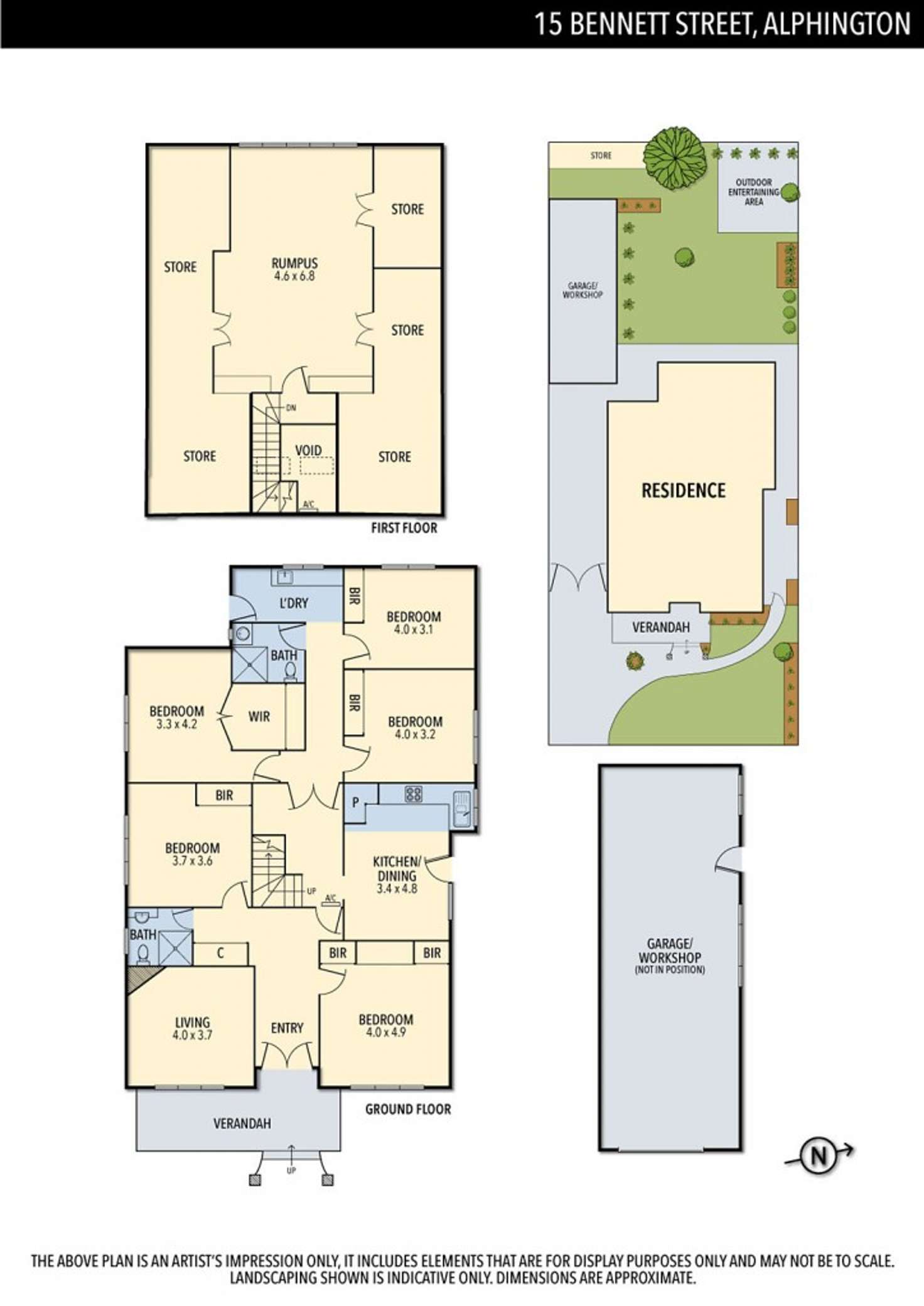 Floorplan of Homely house listing, 15 Bennett Street, Alphington VIC 3078