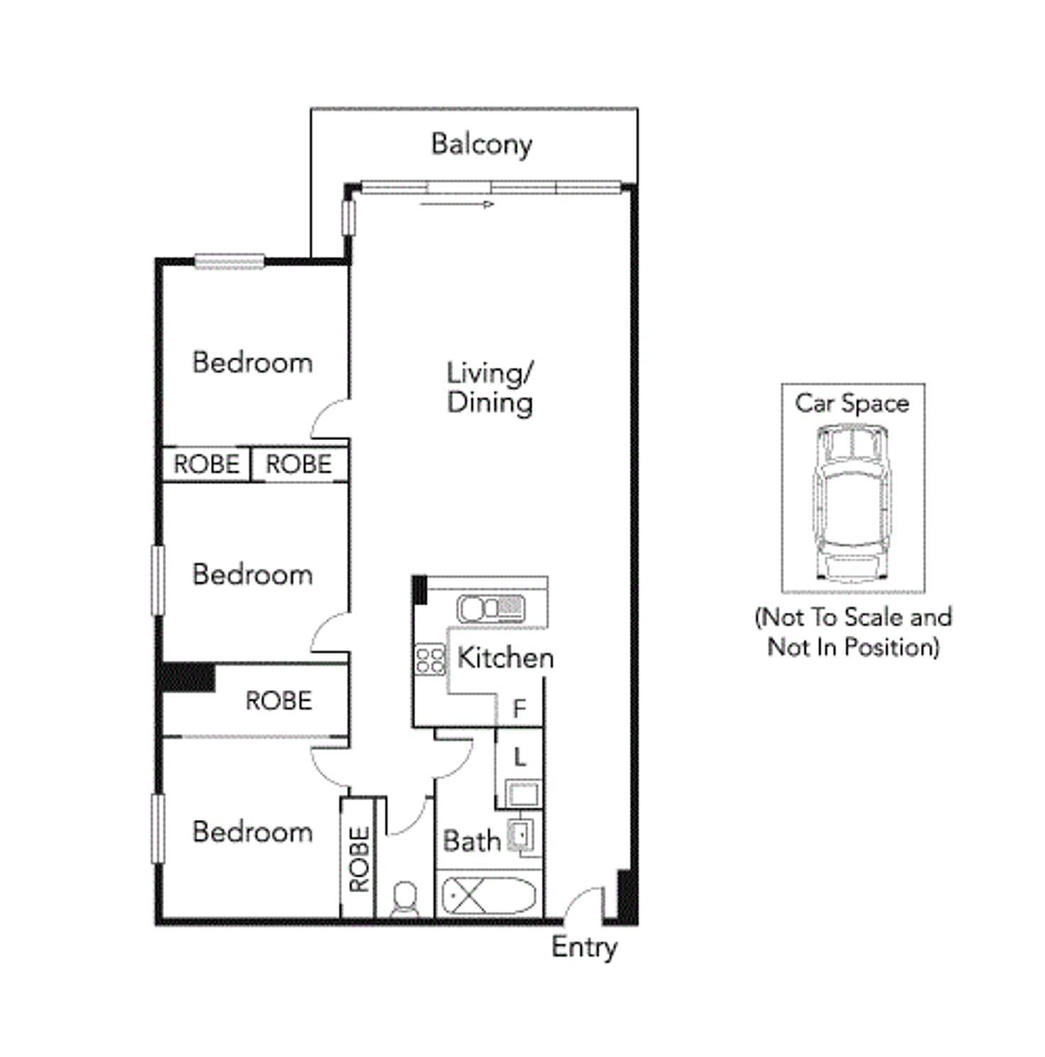 Floorplan of Homely apartment listing, 96/632 St Kilda Road, Melbourne VIC 3004