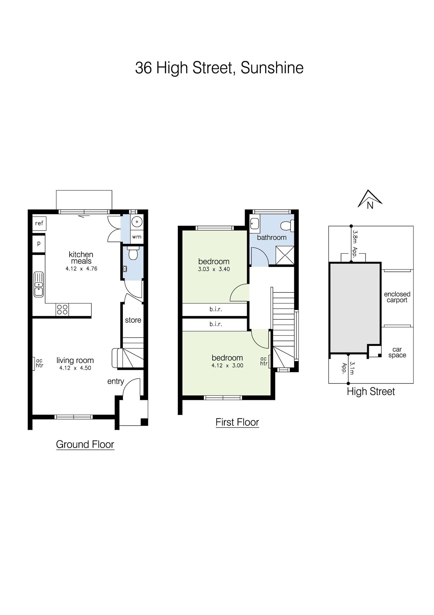 Floorplan of Homely townhouse listing, 36 High Street, Sunshine VIC 3020