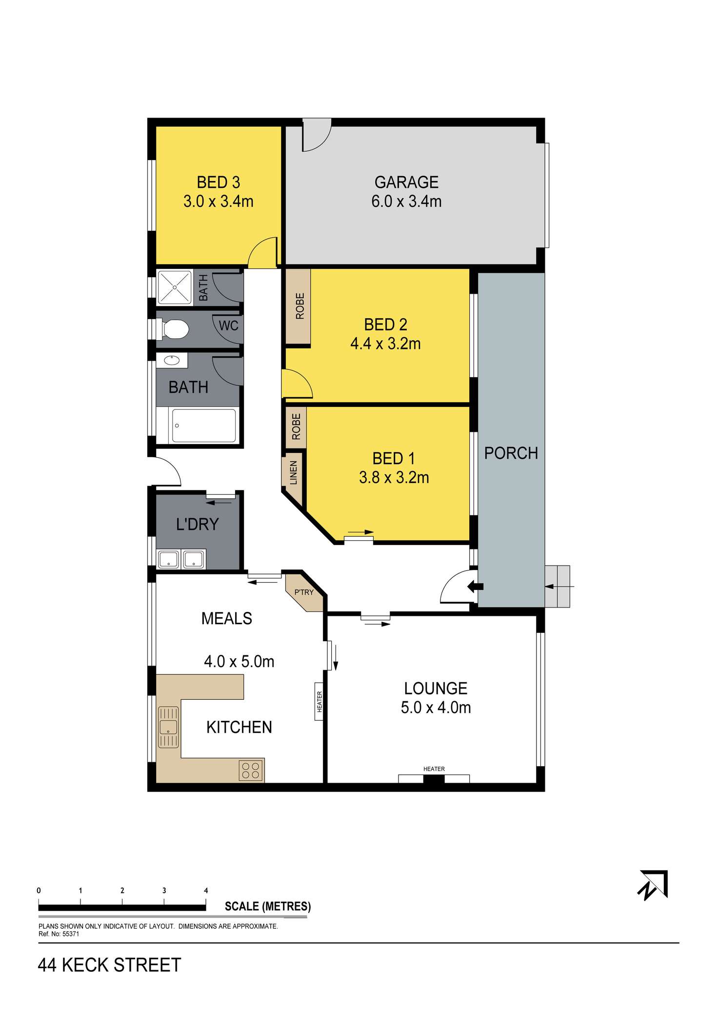 Floorplan of Homely house listing, 44 Keck Street, Flora Hill VIC 3550