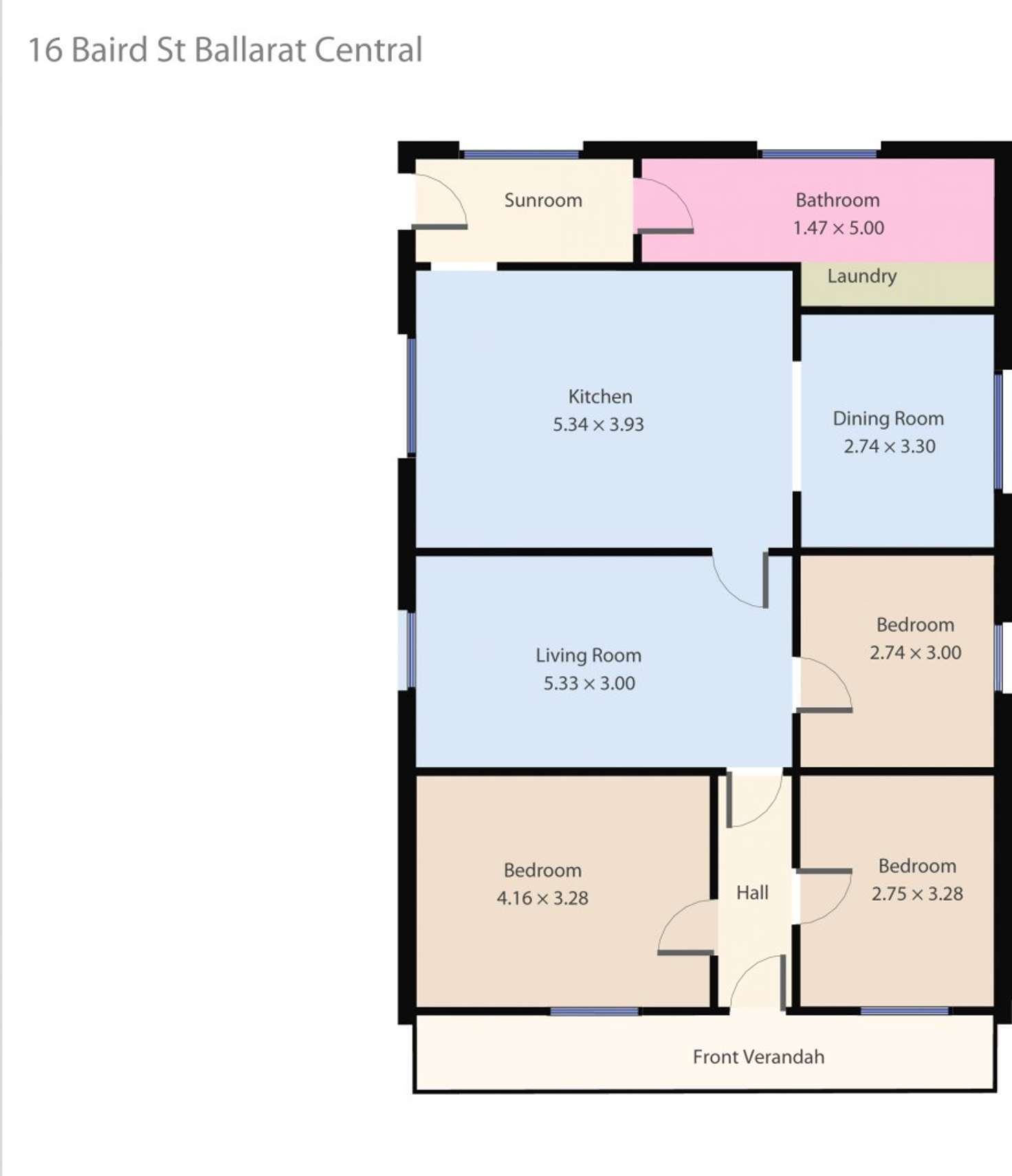 Floorplan of Homely house listing, 16 Baird Street, Ballarat Central VIC 3350