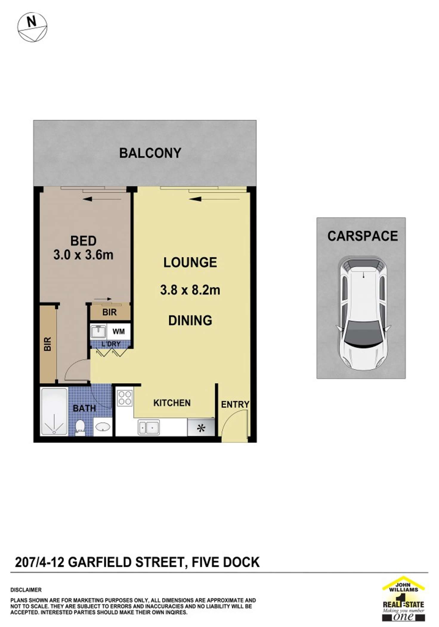 Floorplan of Homely unit listing, 207/4-12 Garfield Street, Five Dock NSW 2046