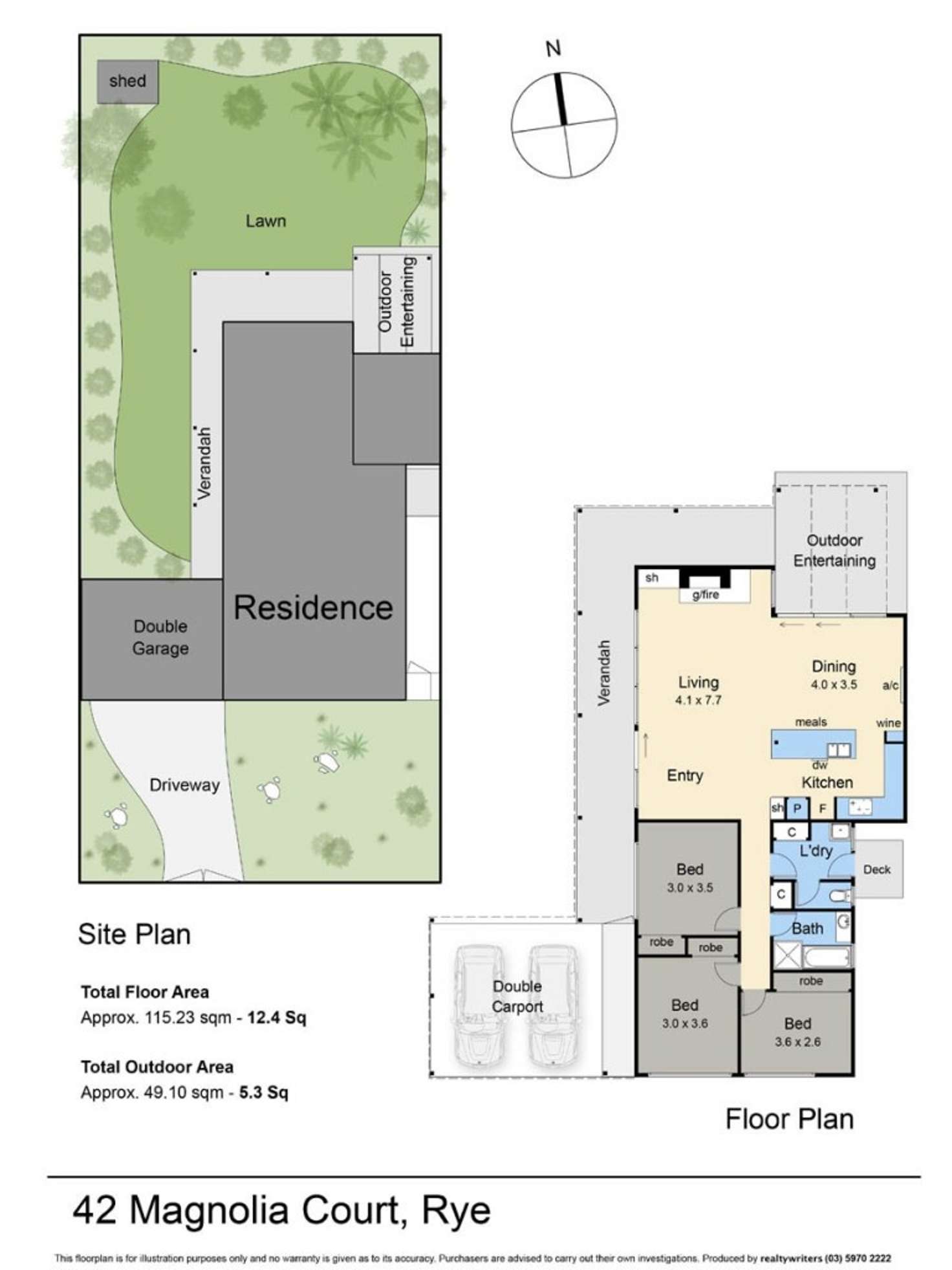 Floorplan of Homely house listing, 42 Magnolia Court, Rye VIC 3941