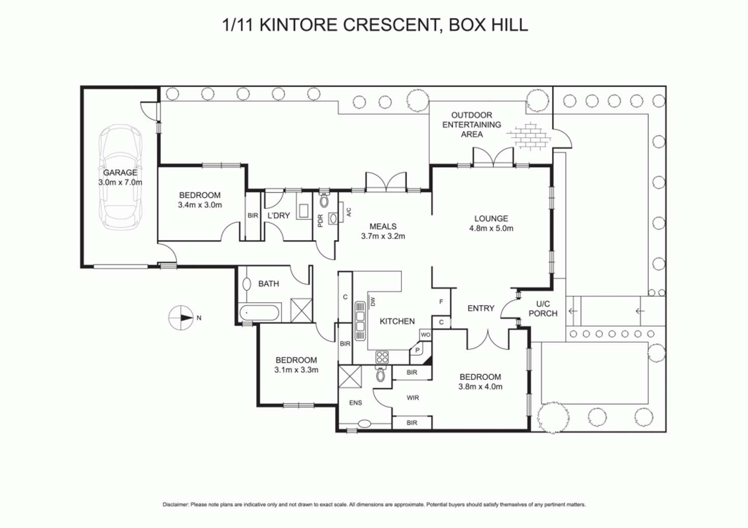 Floorplan of Homely unit listing, 1/11 Kintore Crescent, Box Hill VIC 3128