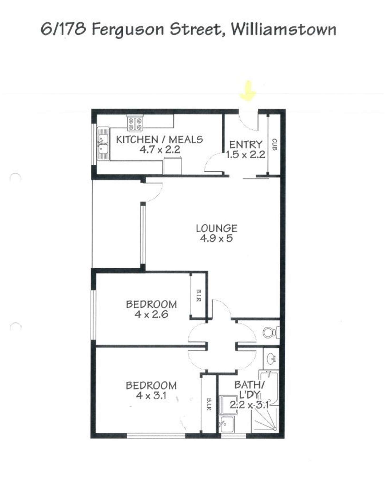Floorplan of Homely apartment listing, 6/178 Ferguson Street, Williamstown VIC 3016