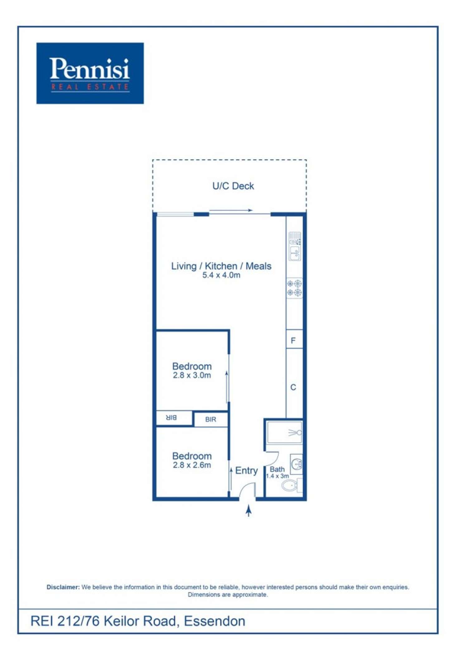 Floorplan of Homely apartment listing, 212/76 Keilor Road, Essendon North VIC 3041