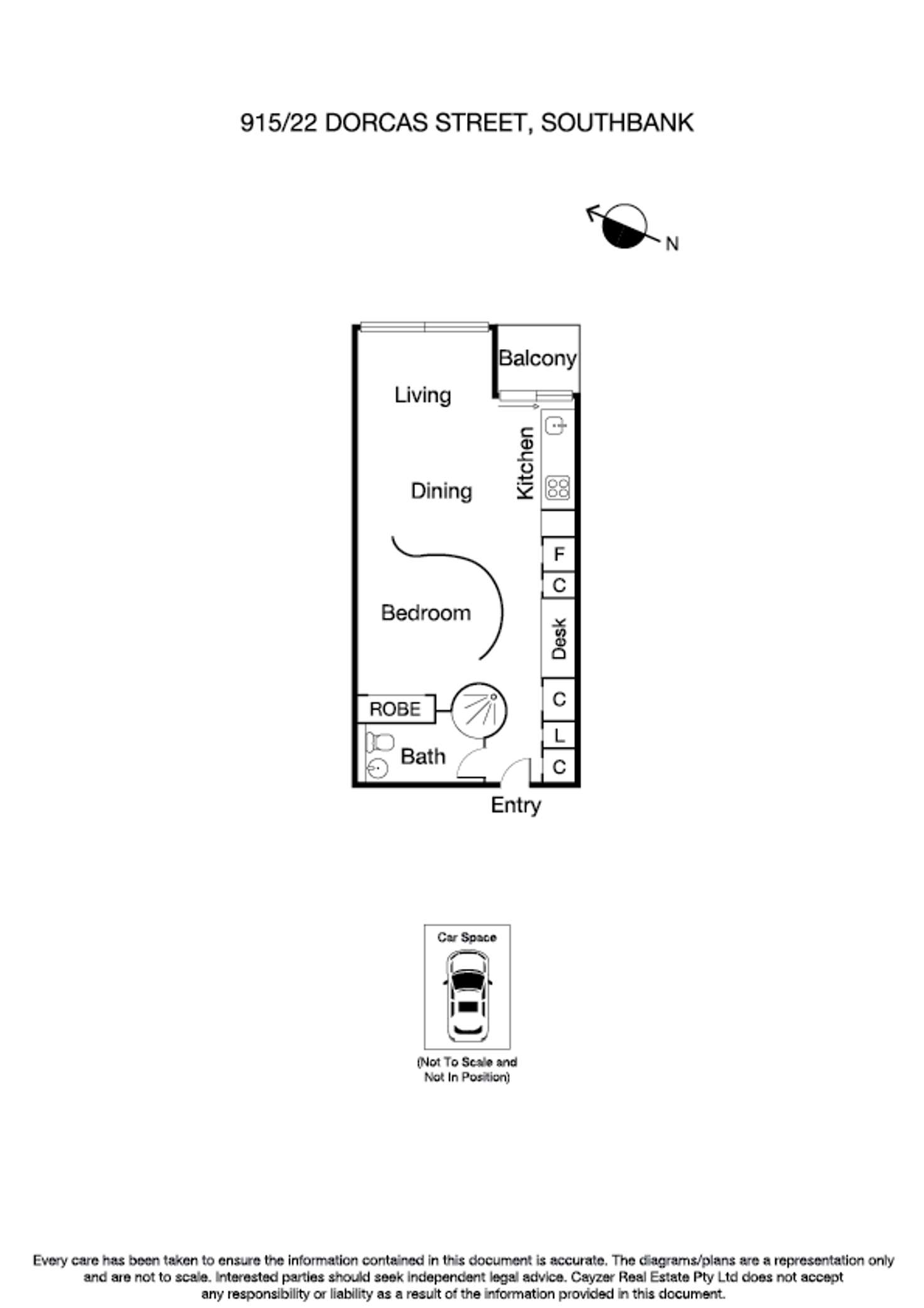 Floorplan of Homely apartment listing, 915/22 Dorcas Street, Southbank VIC 3006