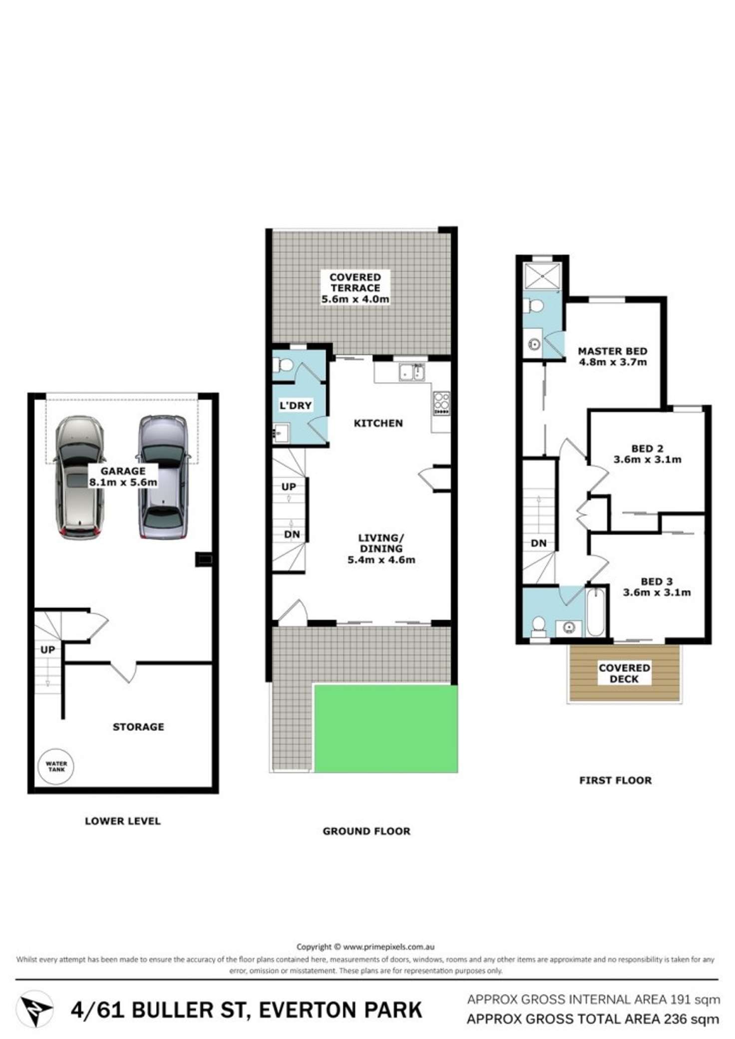 Floorplan of Homely townhouse listing, 4/61 Buller Street, Everton Park QLD 4053